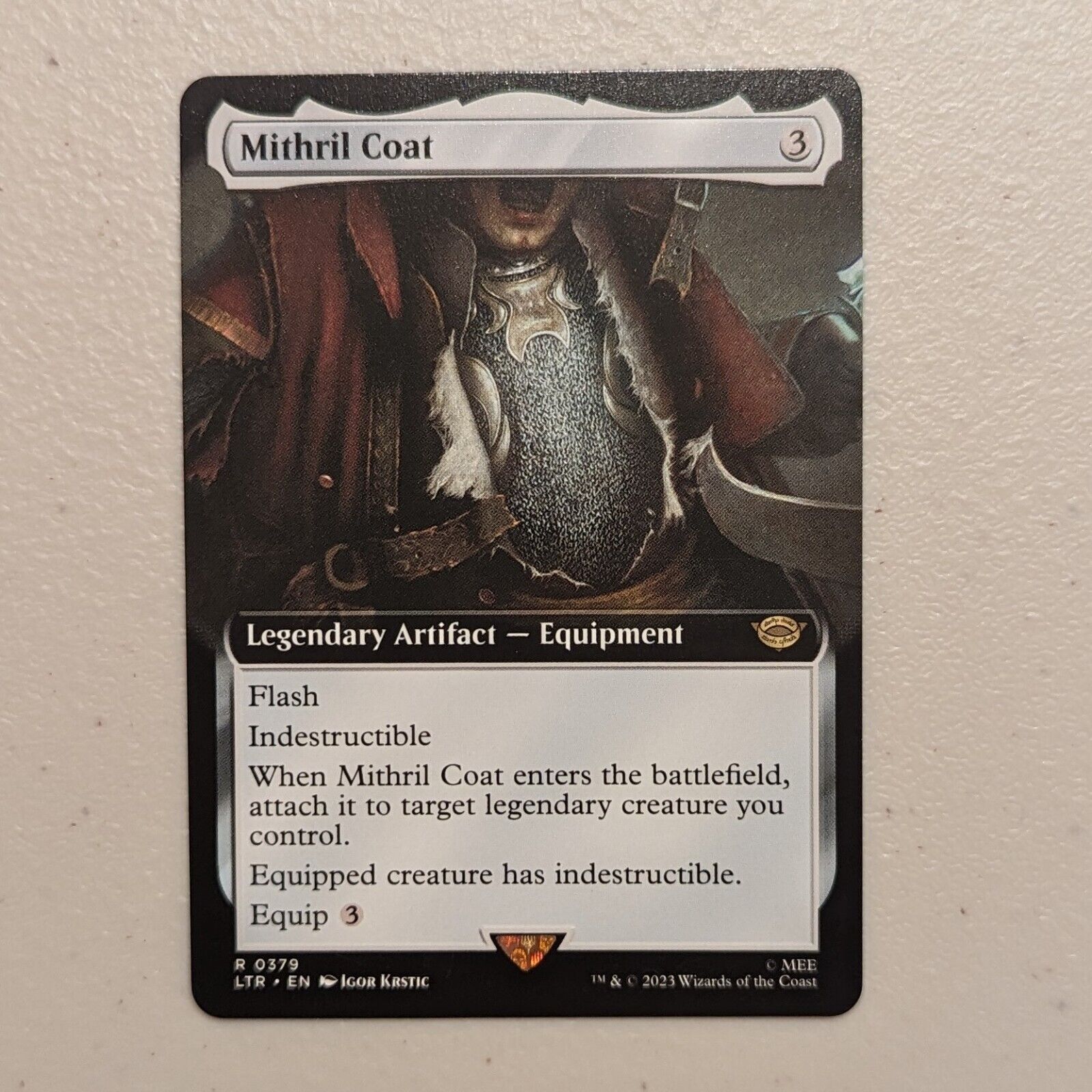 MTG - (Extended Art) Mithril Coat Lord Of The Rings 379