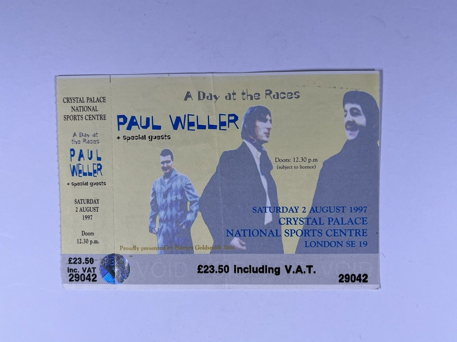 Paul Weller Ticket Complete Unused Original A Day At The Races 2nd August 1997