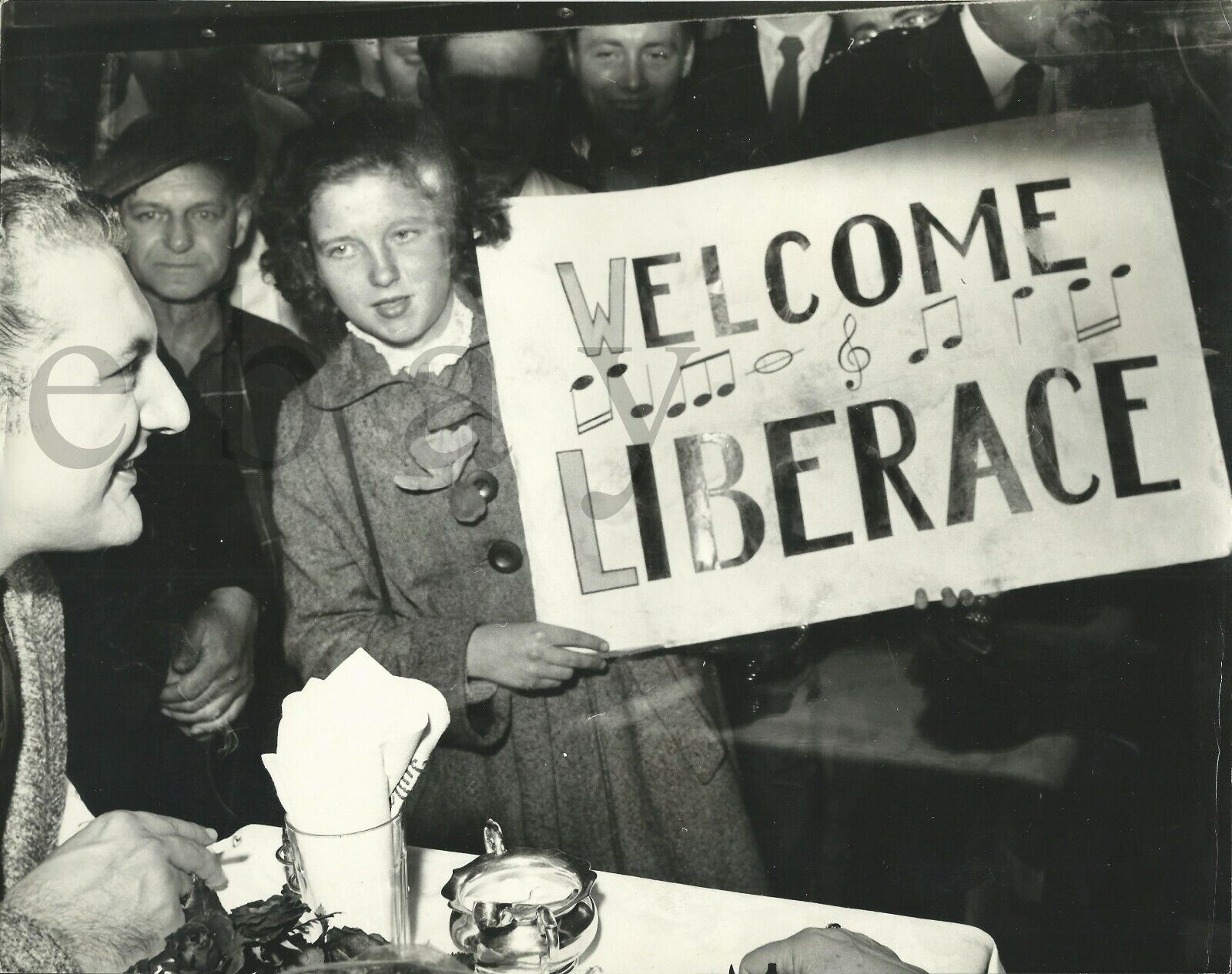 Original photograph, Liberace arrives for his UK/London Tour 1956