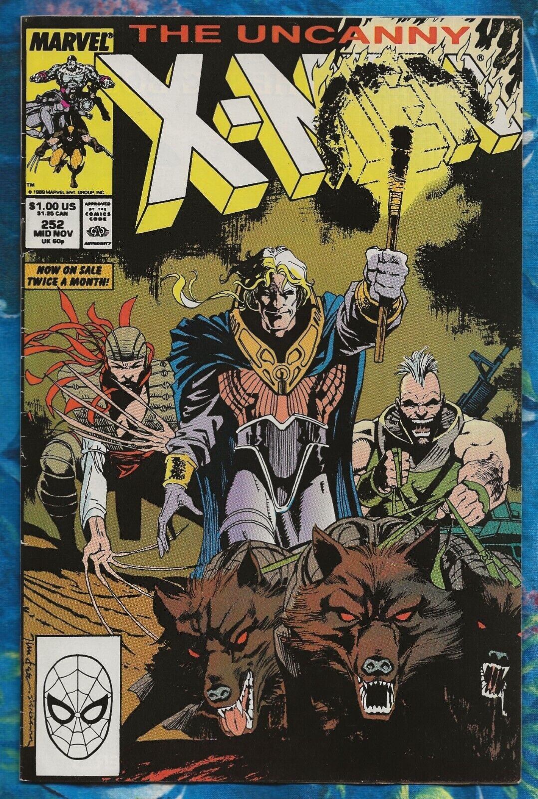 UNCANNY X-MEN #252 1989 Marvel comic, Jim Lee cover art. 