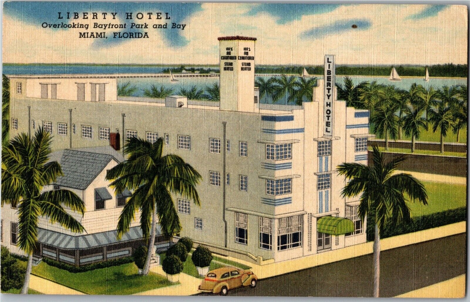 Liberty Hotel, Miami FL c1956 Vintage Postcard I35
