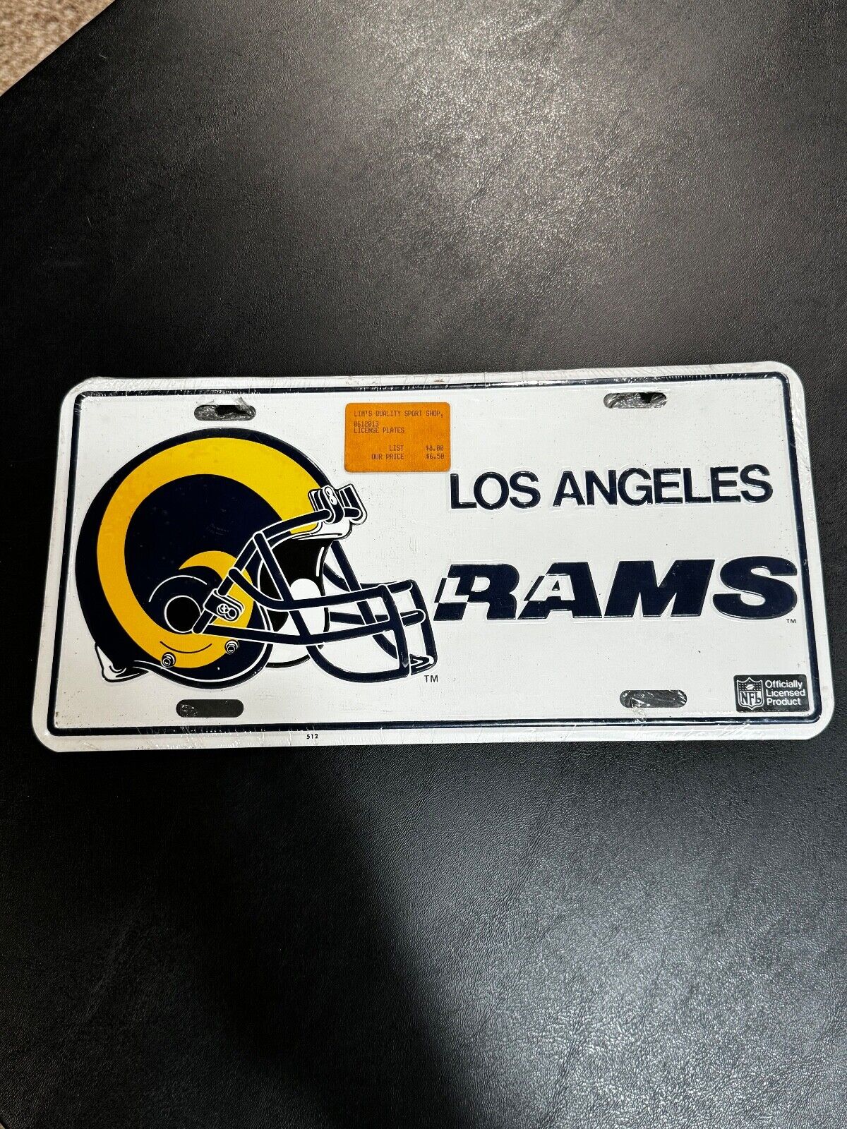 SUPER RARE 1980\'s  LOS ANGELES RAMS NFL Vintage California License Plate NOS NEW