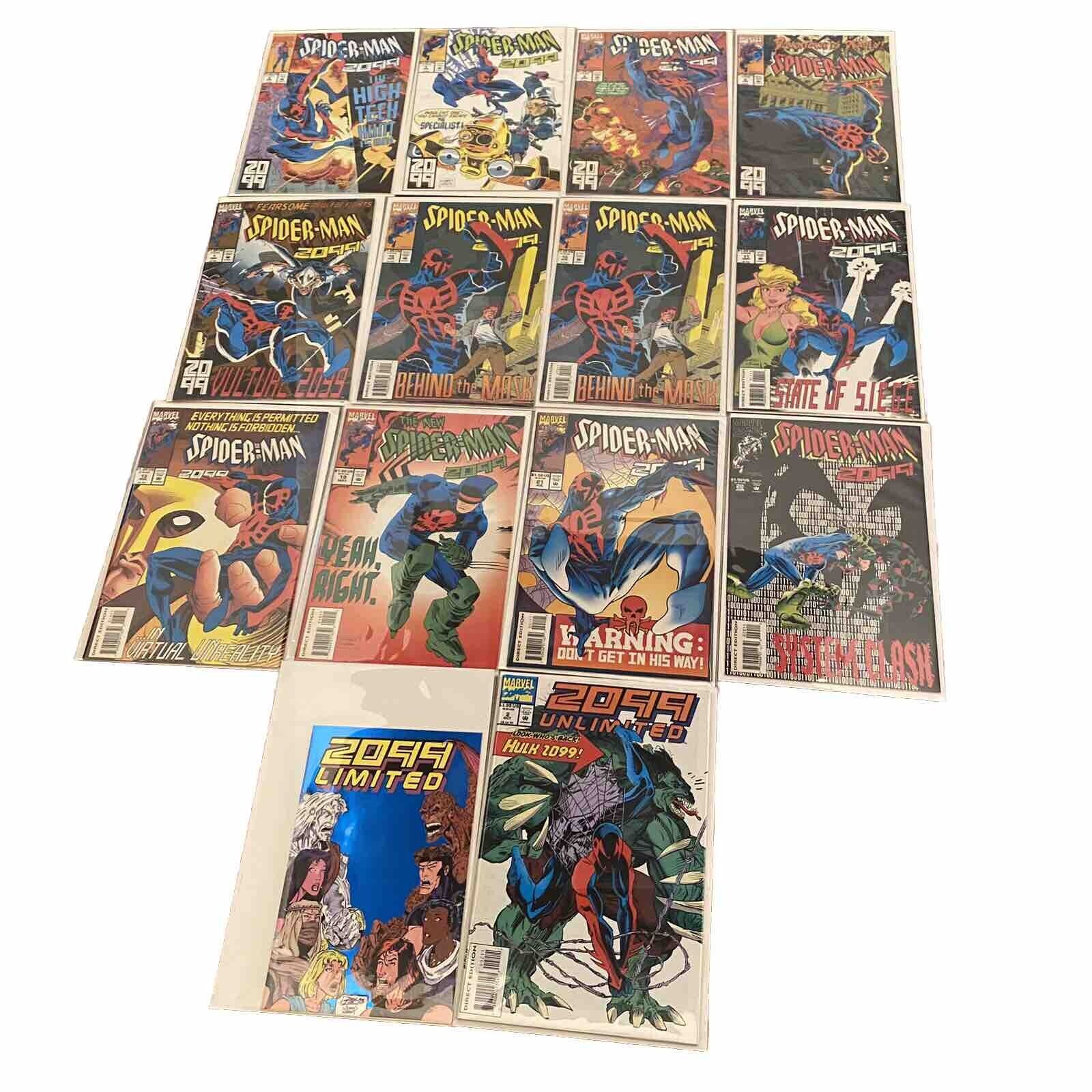 Lot Of 12 Spider-Man 2099 Marvel Comic Books + 2099 Limited & 2099 Unlimited 2
