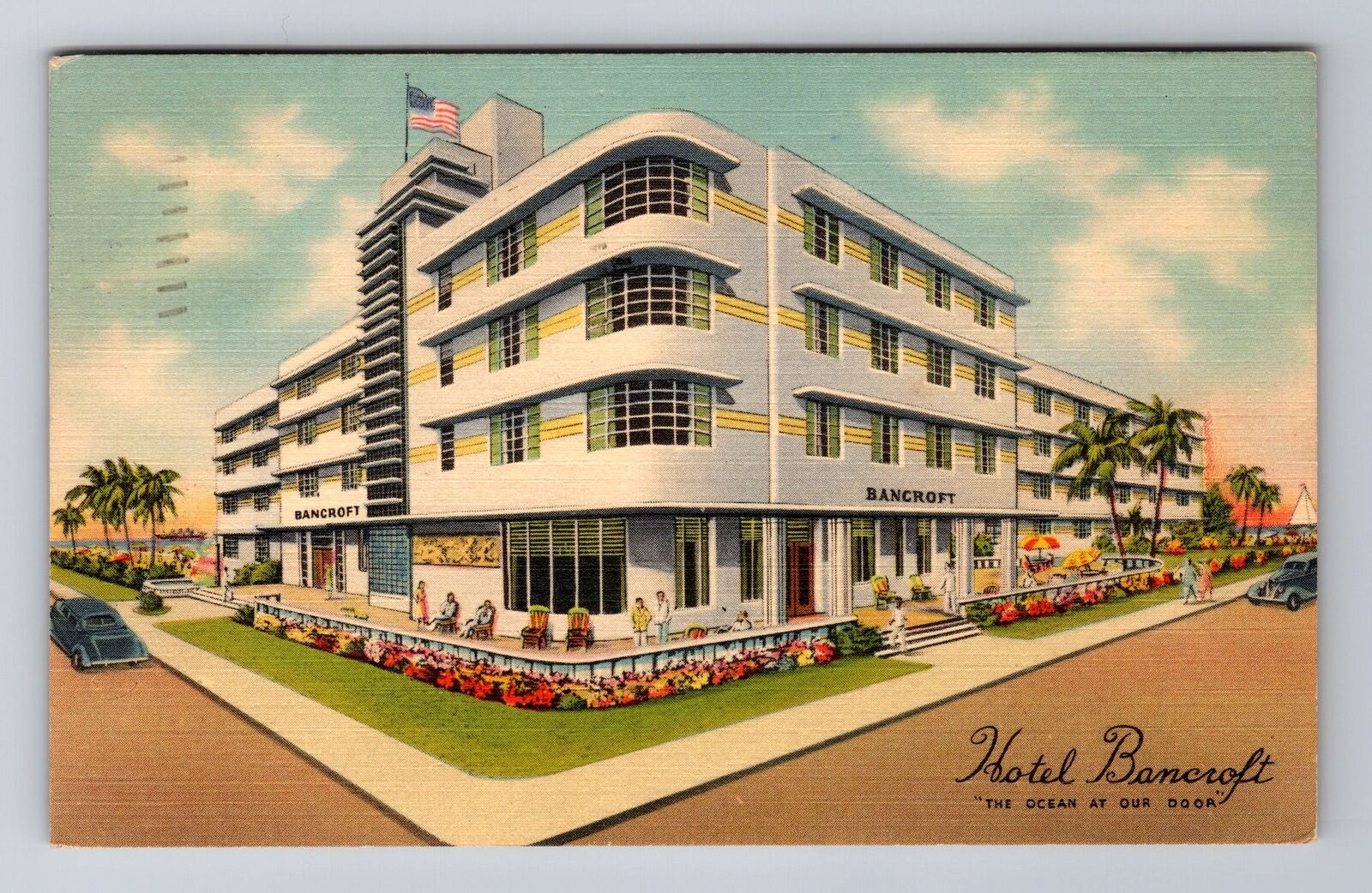 Miami Beach FL-Florida, The Bancroft Hotel Advertising Vintage c1946 Postcard