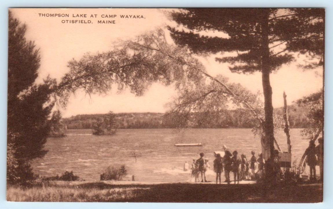 OTISFIELD, Maine ME ~ Thompson Lake CAMP WAYAKA Oxford County c1940s Postcard