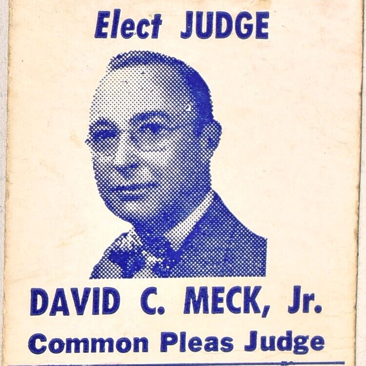 1940s David C Meck Jr Cuyahoga County Common Pleas Court Judge Cleveland Ohio