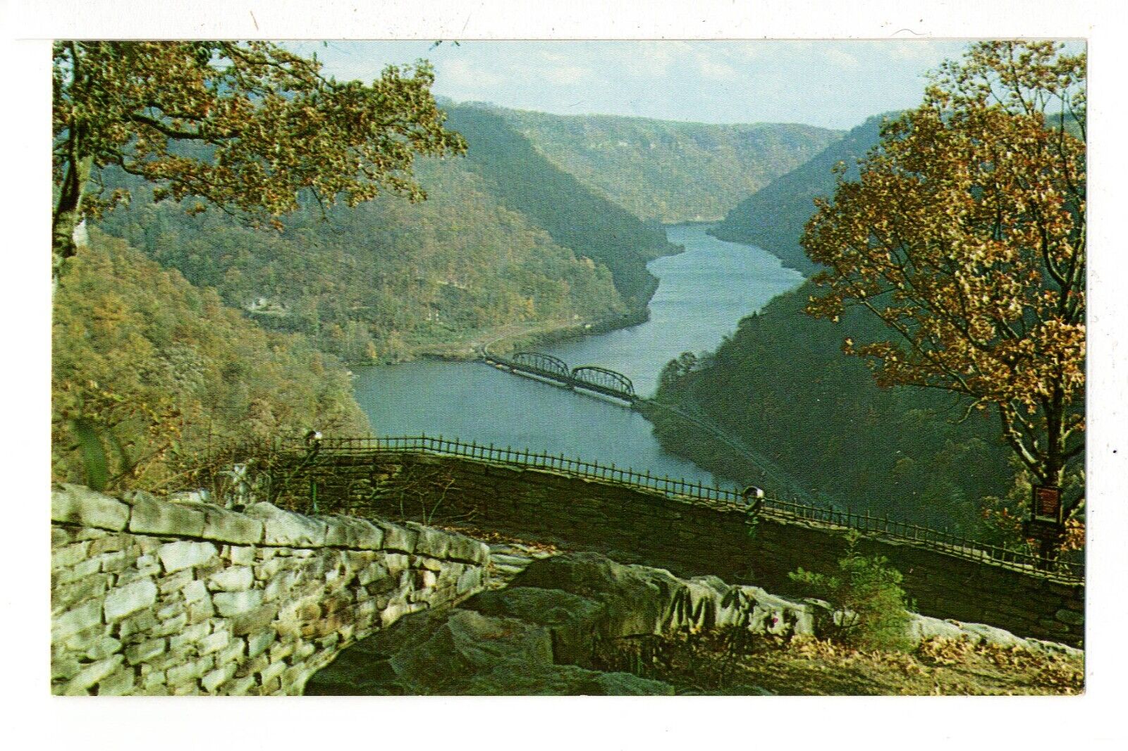 Postcard Hawk's Nest State Park Scenic Overlook Ansted West Virginia