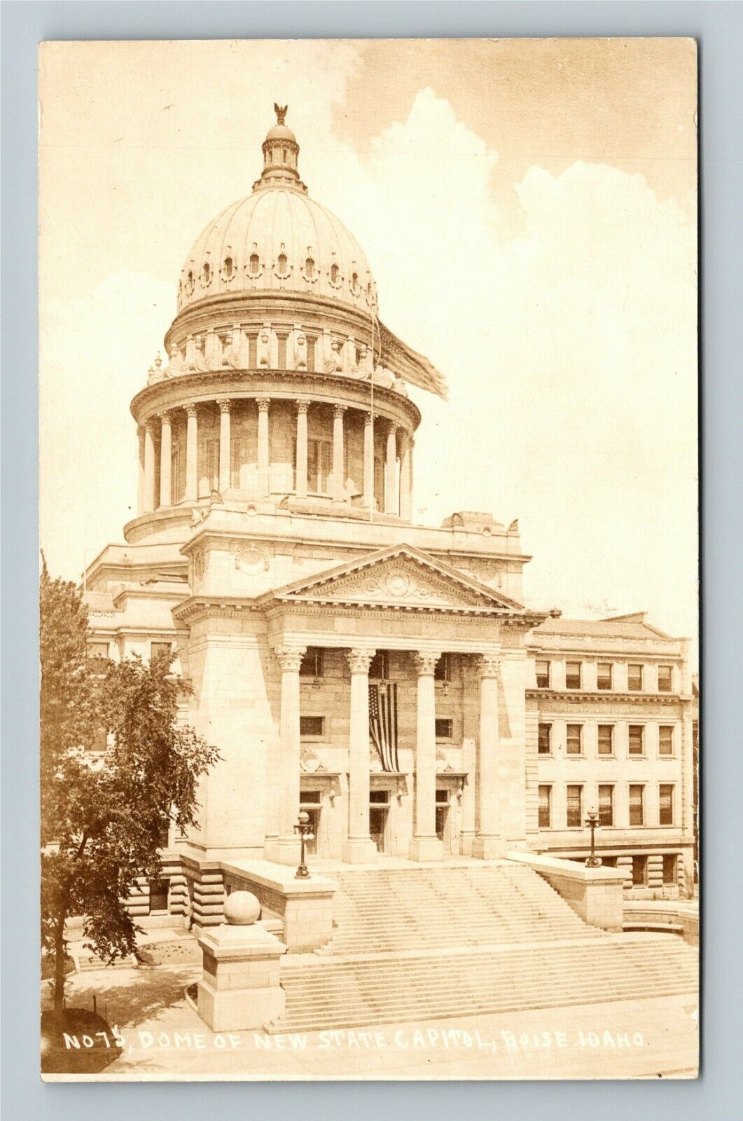 RPPC Boise ID-Idaho, Dome New State Capitol, Vintage Postcard