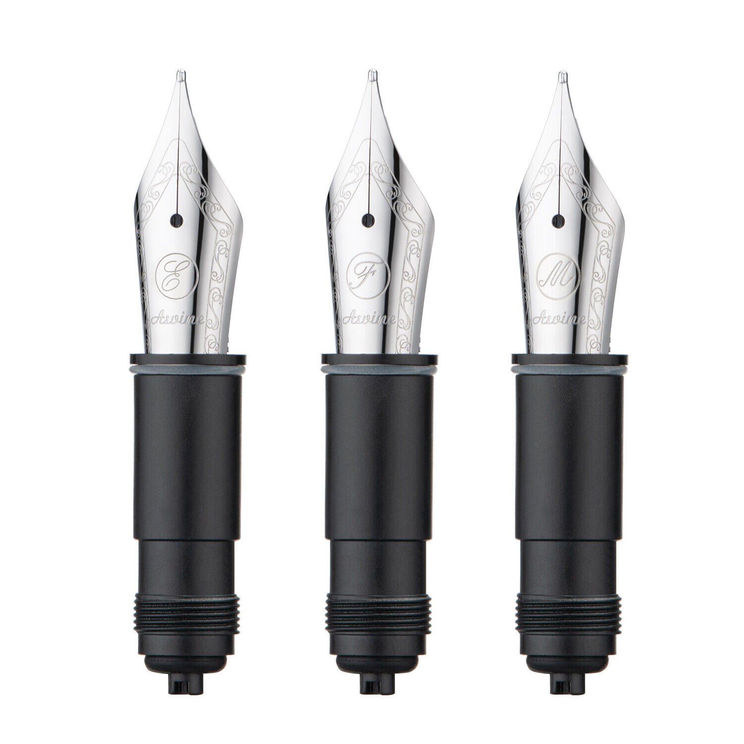 3PCS Asvine Foountain Pen Nib Replaced Nib for P36 P50, Iridium EF/F/M Size