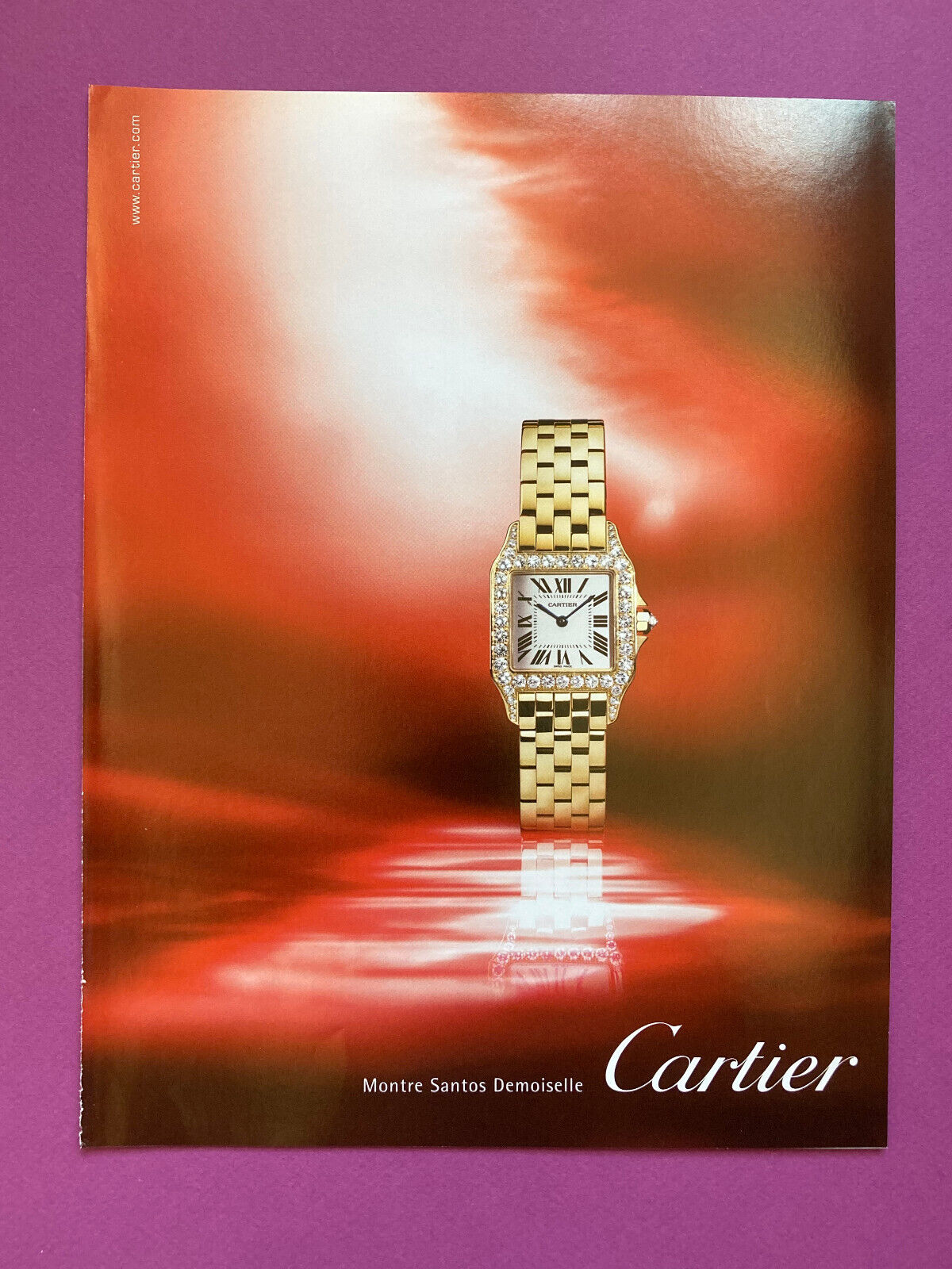 Cartier 2004 Watch Watch Advertising Vintage Santos Lady