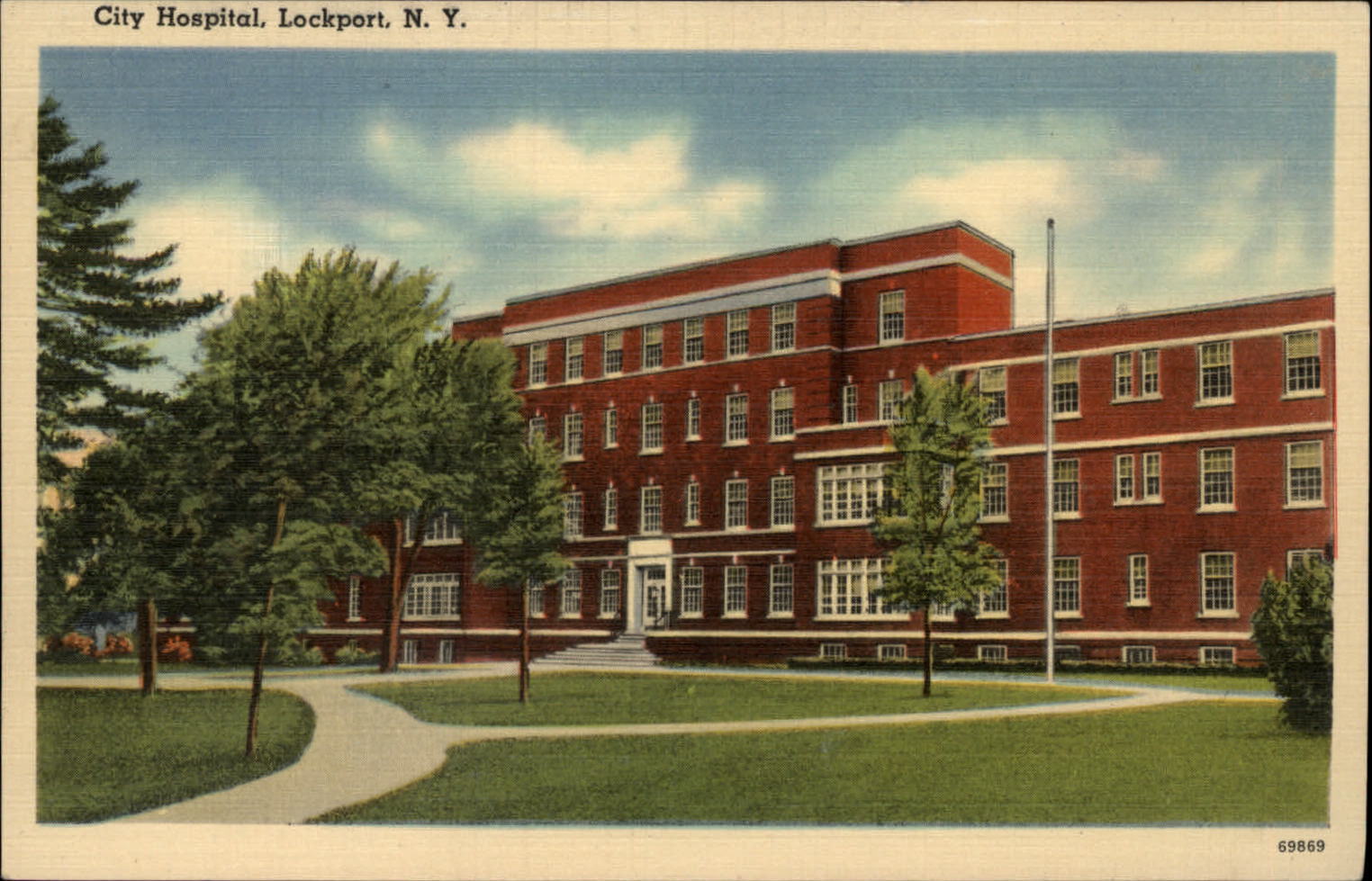 City Hospital Lockport New York ~ postcard  sku559