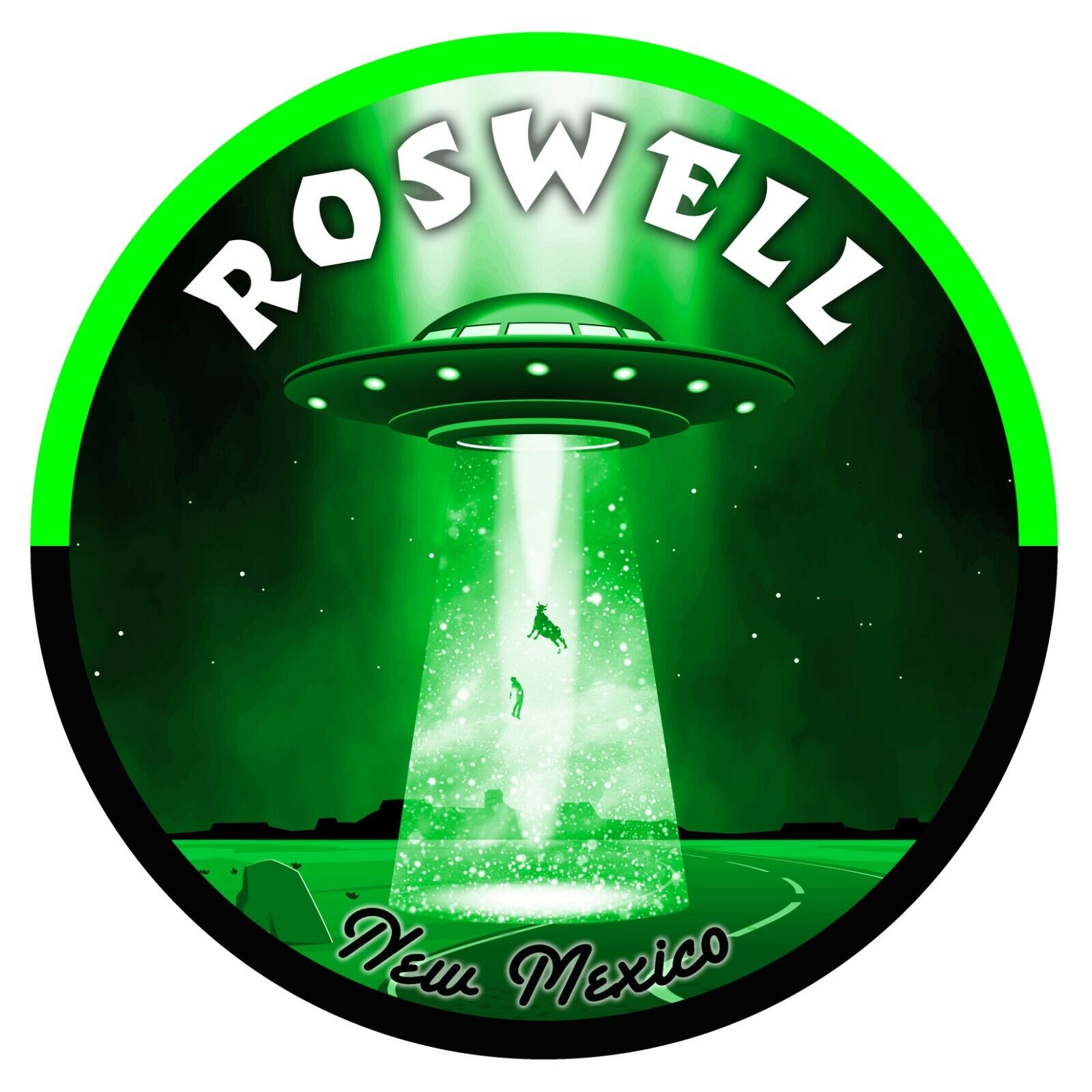 Roswell UFO  New Mexico Travel Sticker