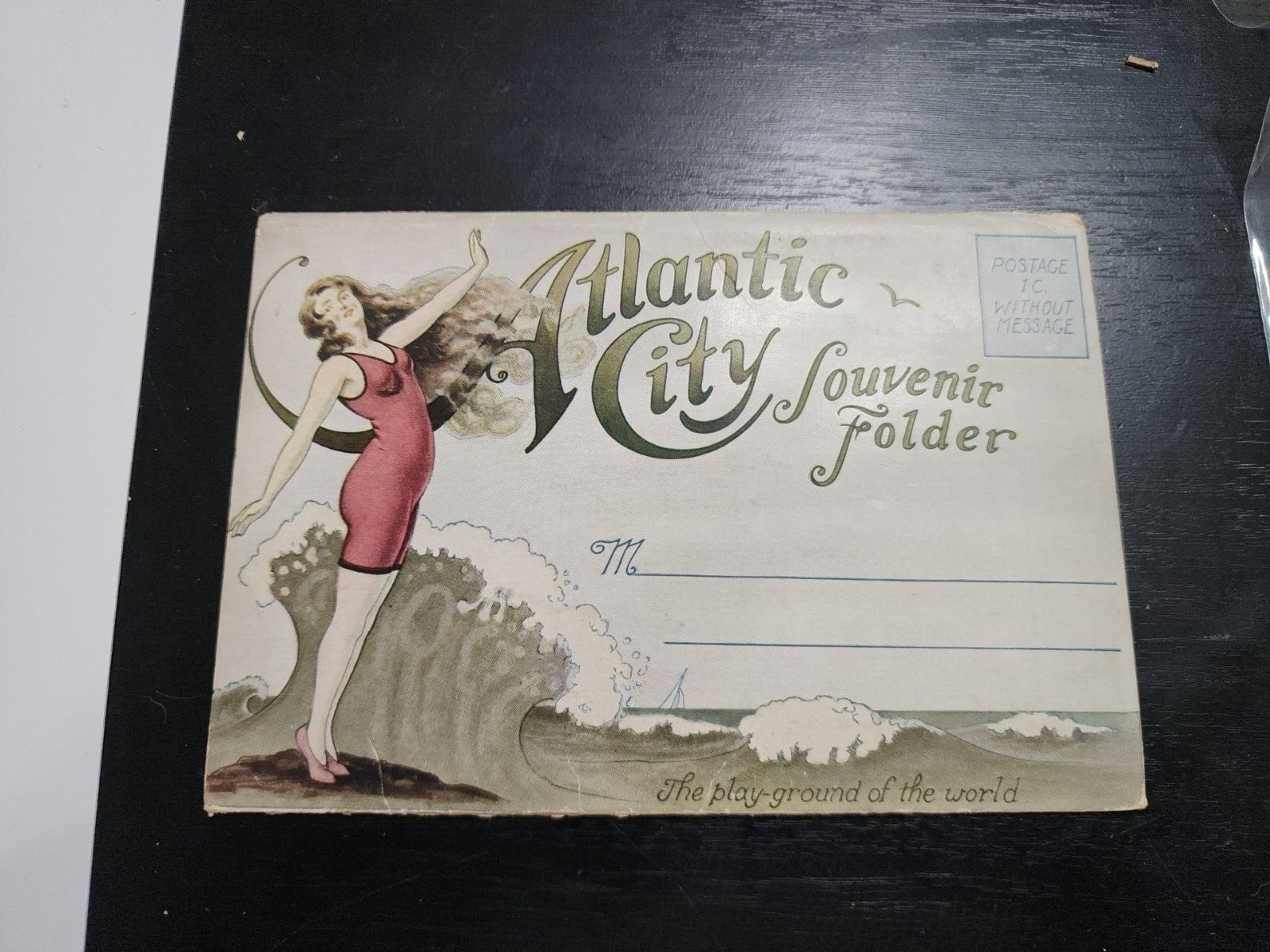 Antique Atlantic City  Souvenir 18 Picture Folder Post Card Size  RRP 67