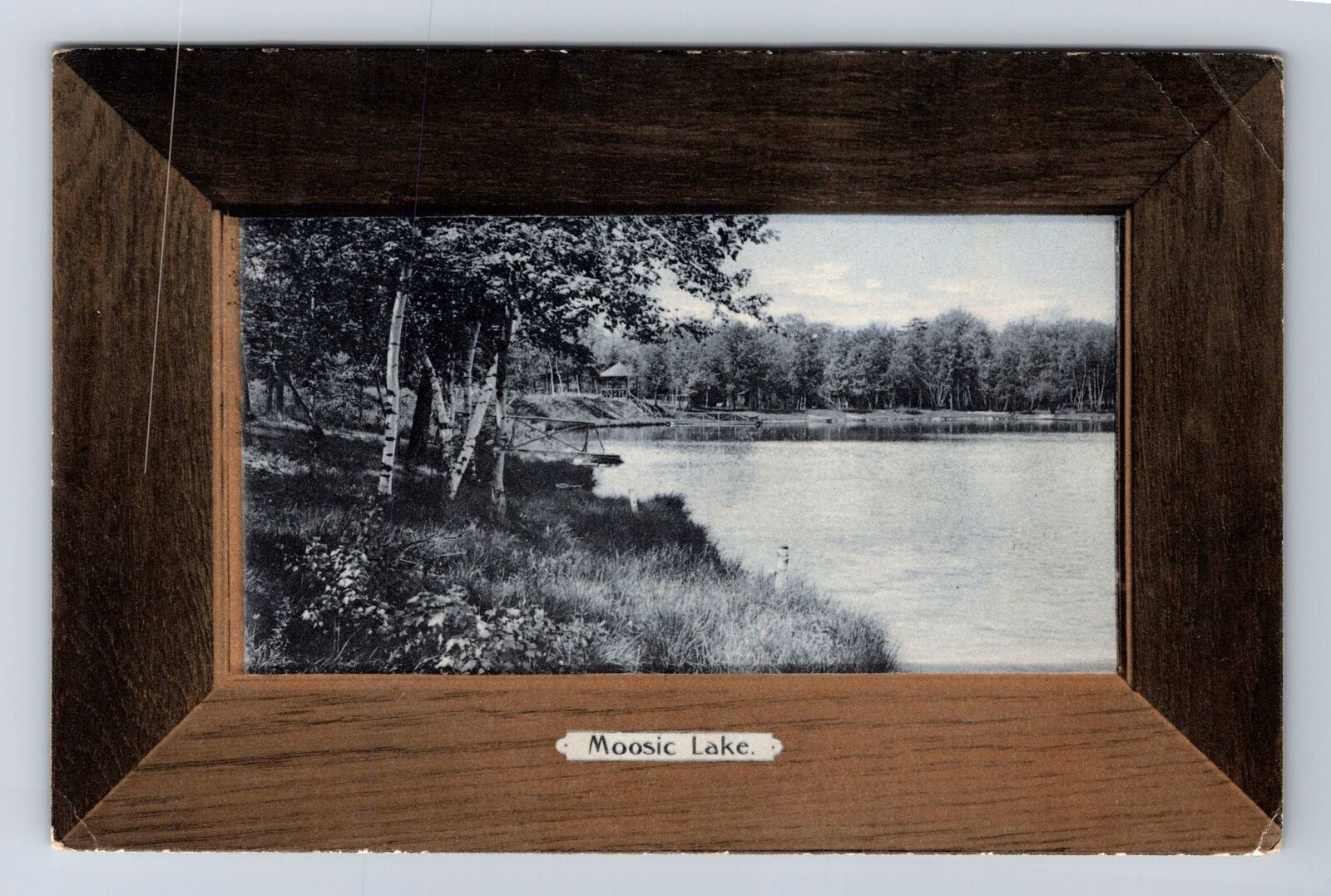 Moosic Lake PA-Pennsylvania, Scenic View, Antique, Vintage Souvenir Postcard