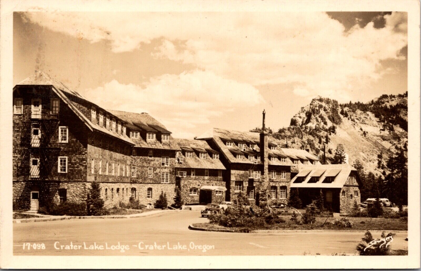Real Photo Postcard Crater Lake Lodge in Crater Lake, Oregon