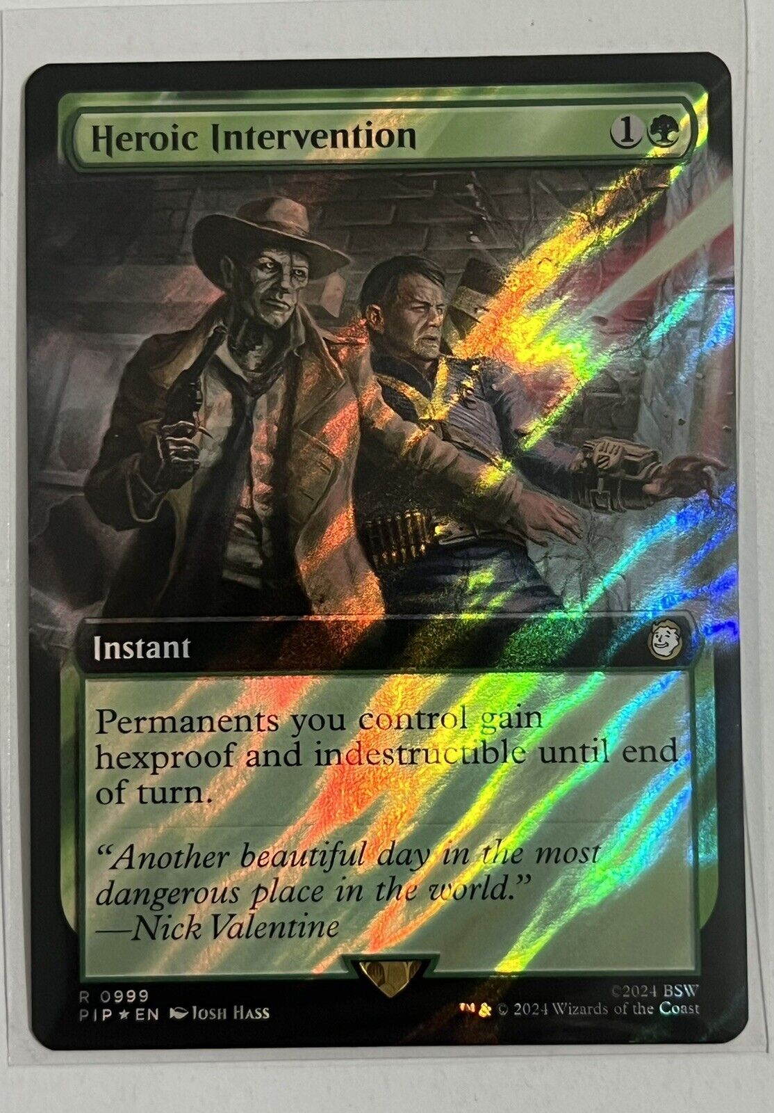 MTG Heroic Intervention Fallout Extended Art Surge Foil
