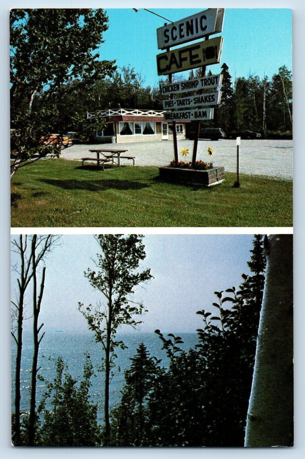 Duluth Minnesota Postcard Scenic Cafe Beautiful Lake Superior North Shore c1960