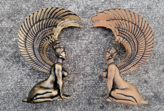 Gold Sphinx (Set of 2) - Sphinx Gate From Neverending Story : Resin Printed