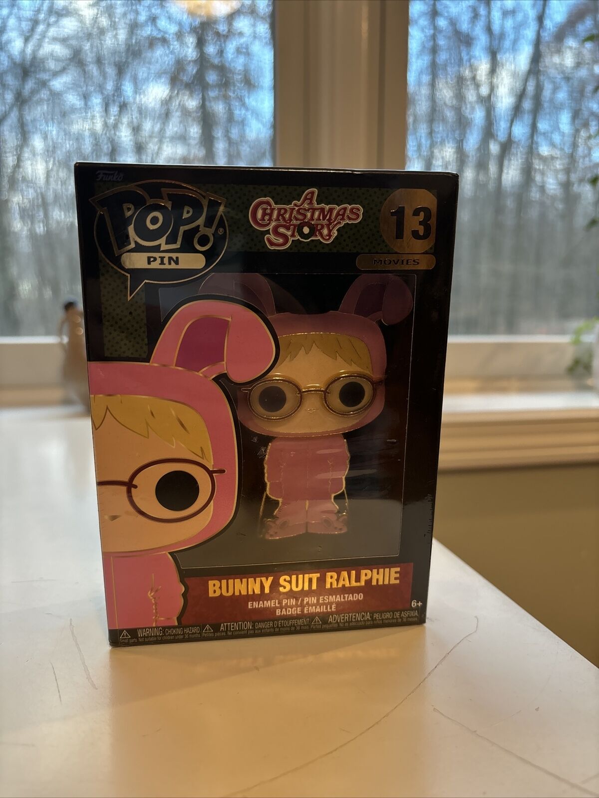 Funko Pop Large Enamel Pin-Movies-A Christmas Story-Bunny Suit Ralphie (#13,NEW)