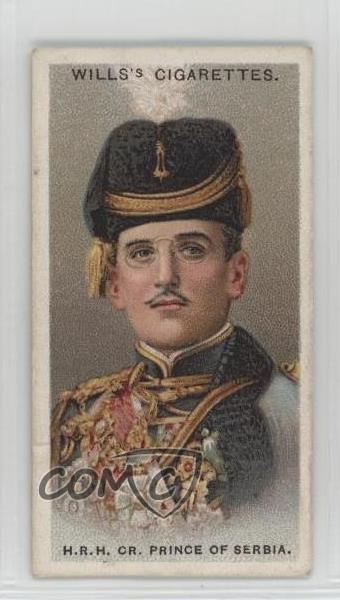 1917 Wills Allied Army Leaders Tobacco HRH Crown Prince Regent of Serbia 0l4h