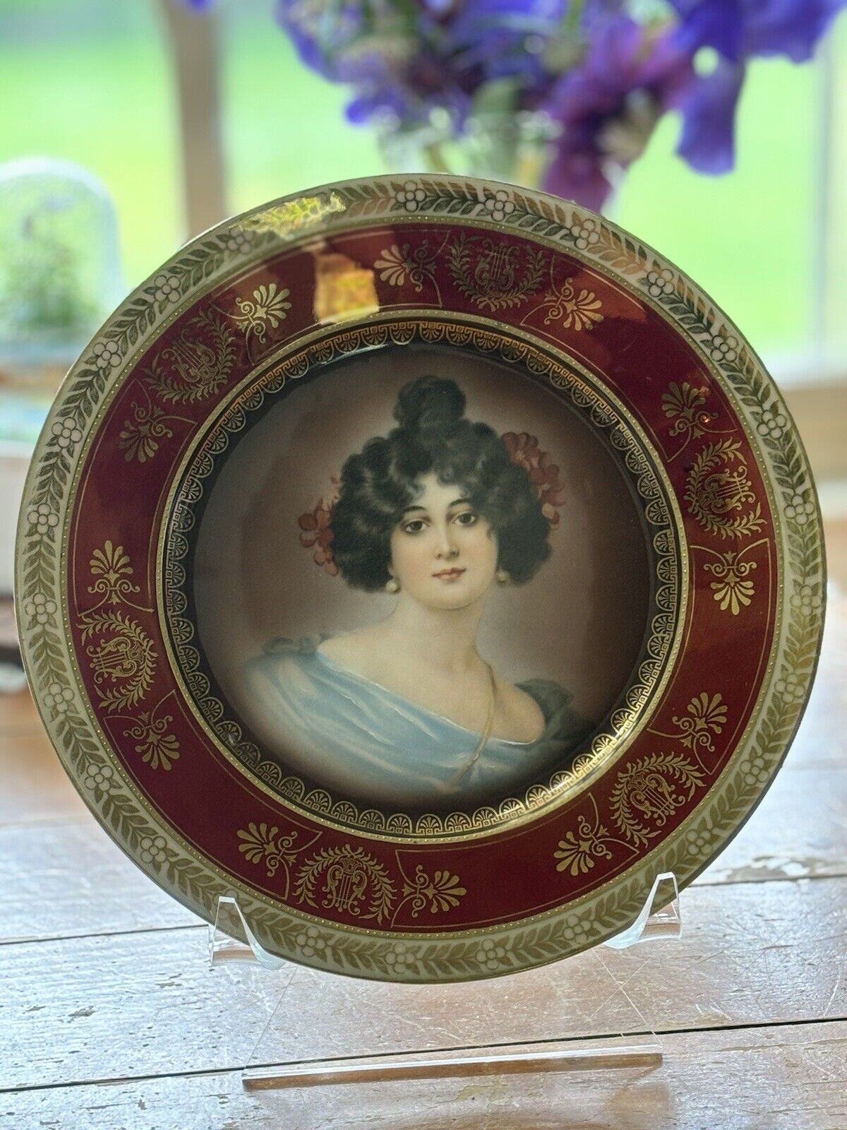 Antique Royal Vienna Beehive Portrait Cabinet Plate #5898