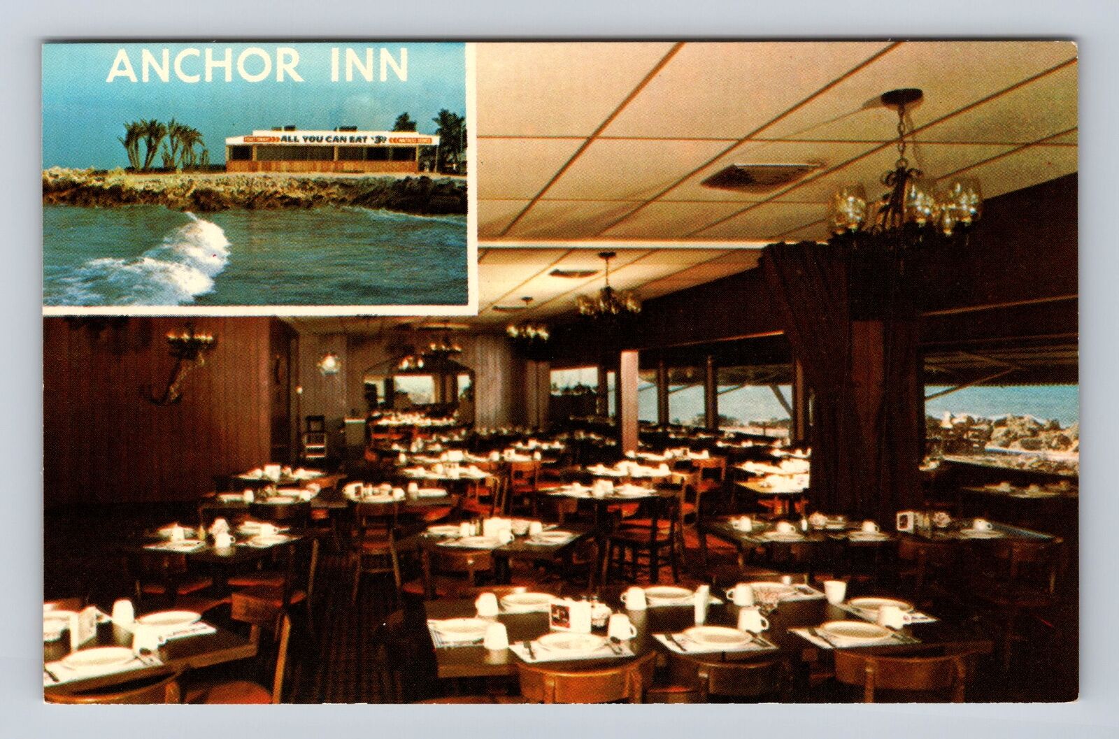 Bradenton Beach FL-Florida, Anchor Inn, Lounge Entertainment, Vintage Postcard