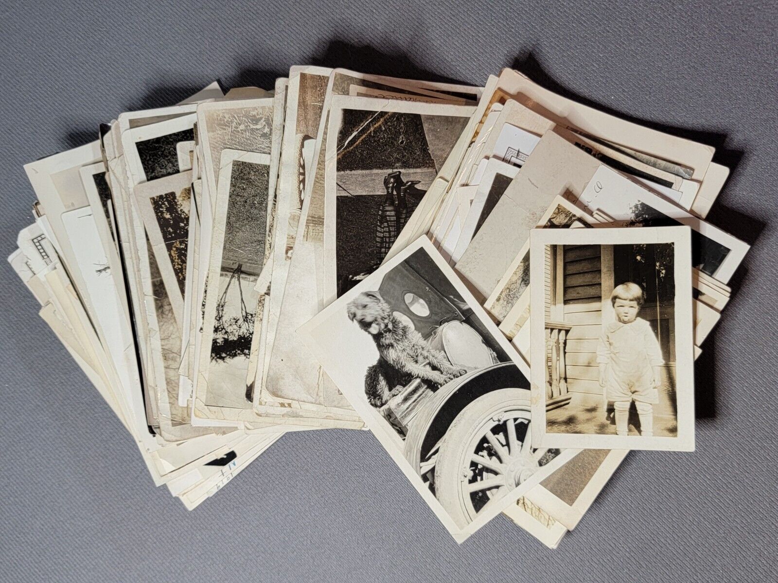 Vintage Photo Lot of 150 Snapshots 1900-1930\'s for Artist Scrapbooker\'s etc. (A)