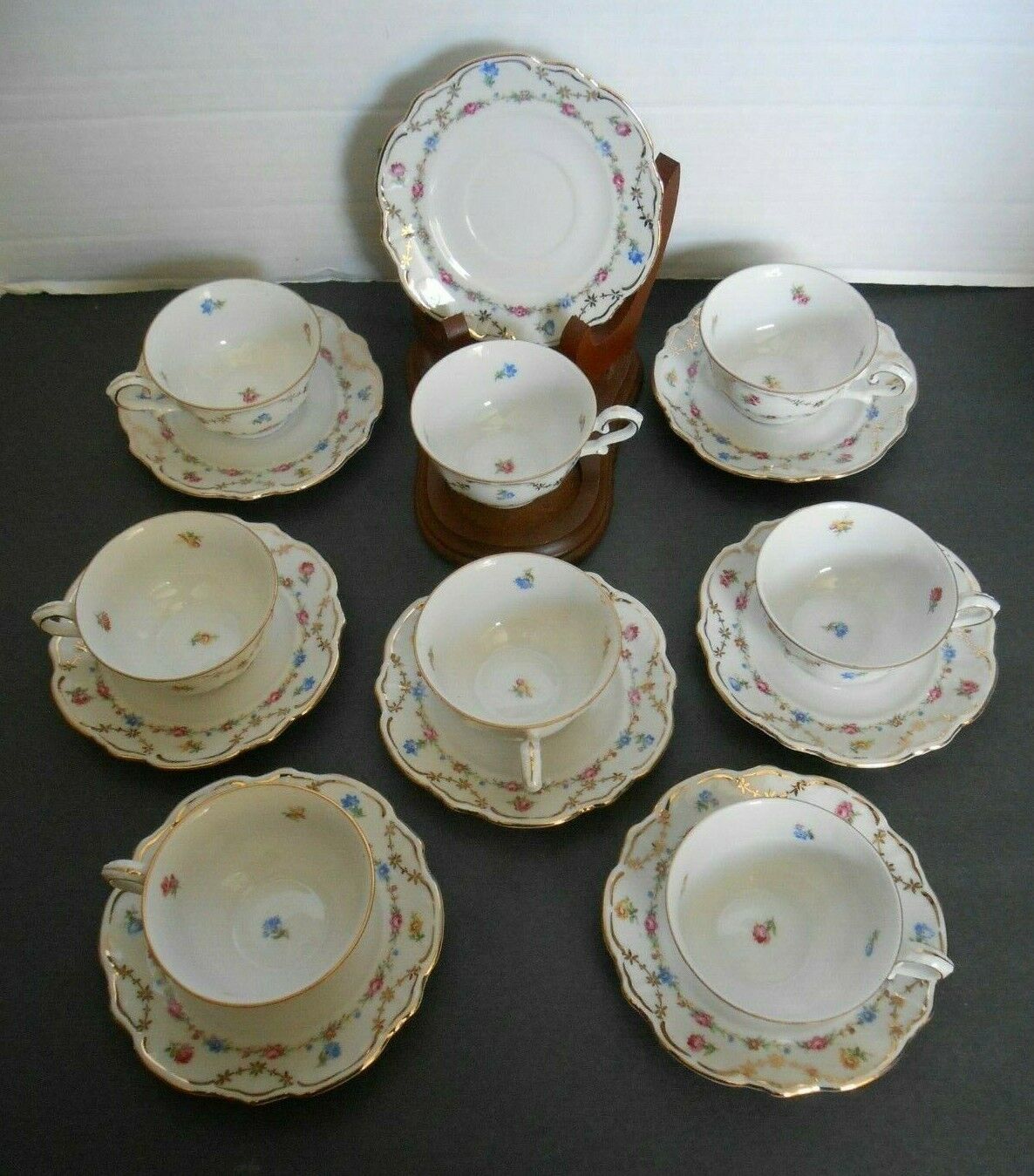 VINTAGE BAREUTHER US ZONE DEMITASSE CUPS & SAUCERS