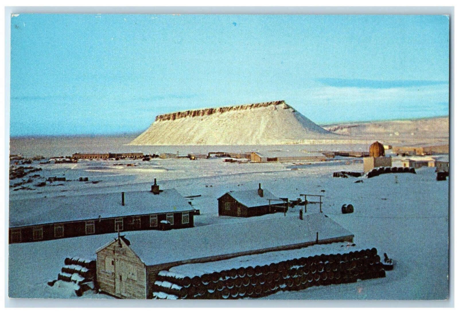 c1950s At The Top of the World Dundas Mountain Thule Air Base Greenland Postcard