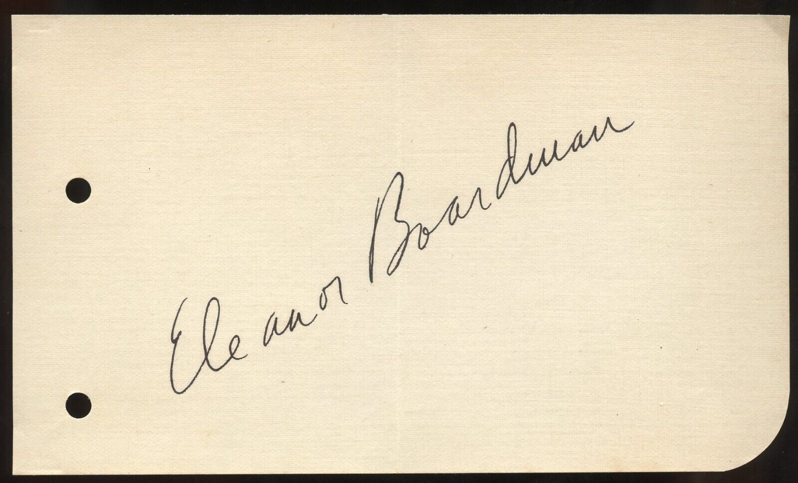 Eleanor Boardman d1991 signed autograph 3x5 Cut American Film Actress Silent Era