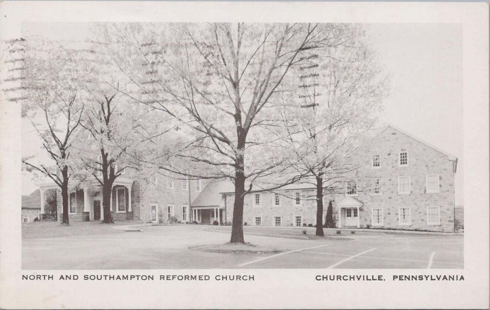 Postcard North and Southampton Reformed Church Churchville PA 1960