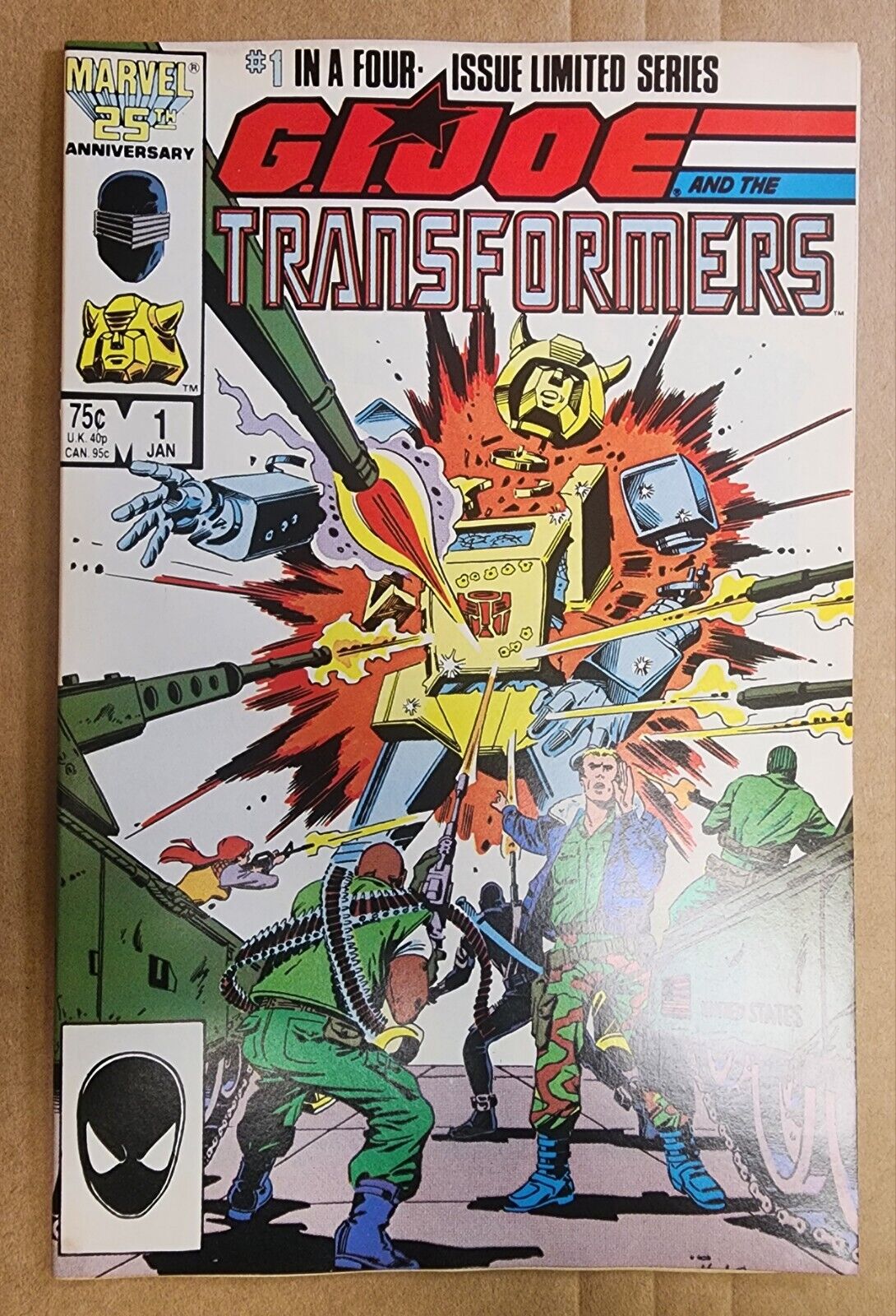 GI JOE AND THE TRANSFORMERS #1 Mid Grade See Photos & Description Marvel 1986