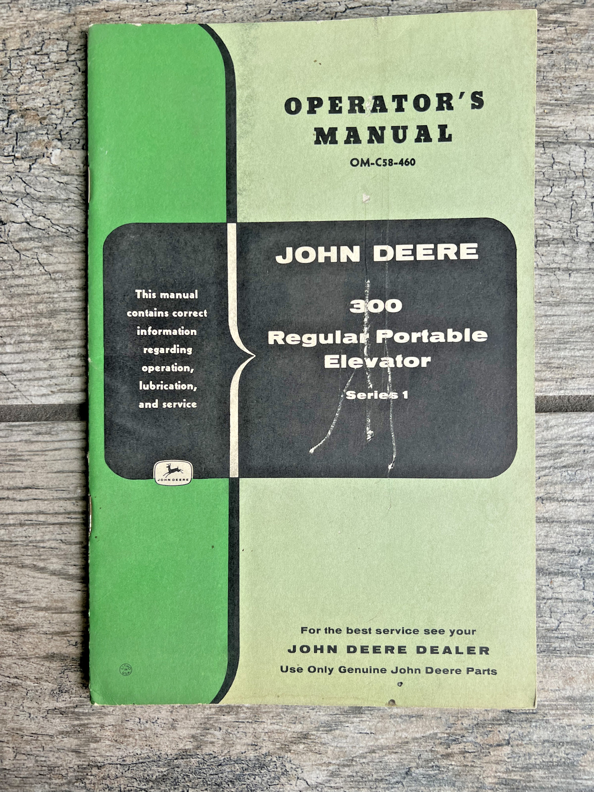 Vintage John Deere 300 Regular Portable Elevator Series 1 Operators Manual