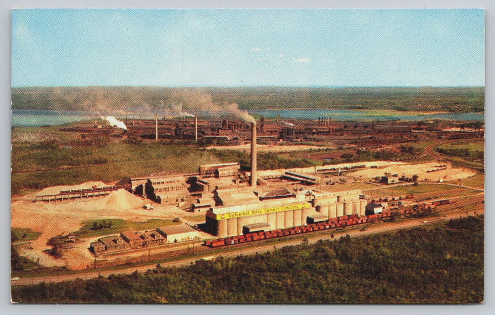 Duluth MN Industrial View Universal Atlas Cement Co American Steel Postcard C14