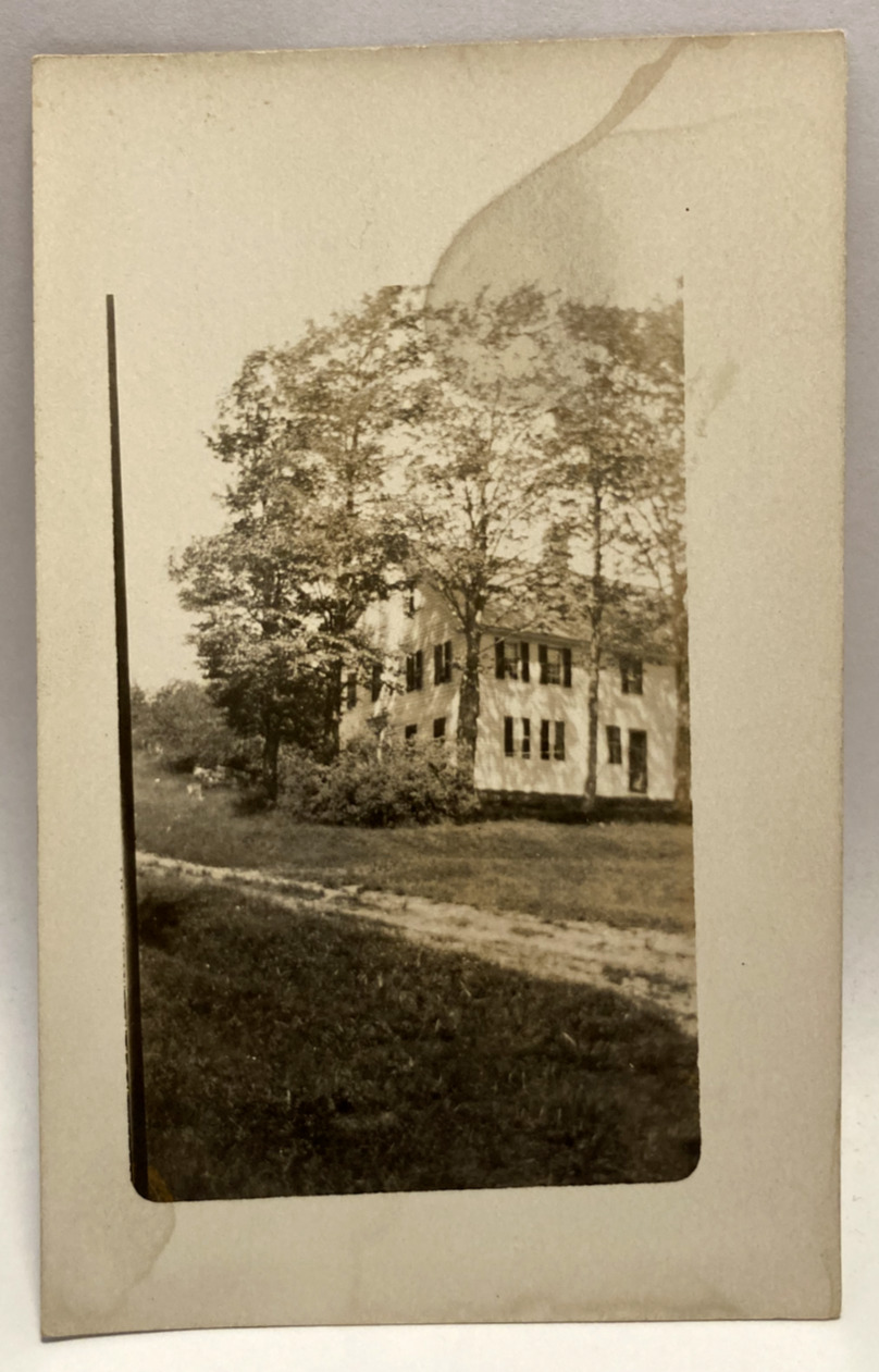 1913 RPPC Home, House in South Windham, VT Vermont, Vintage Real Photo Postcard