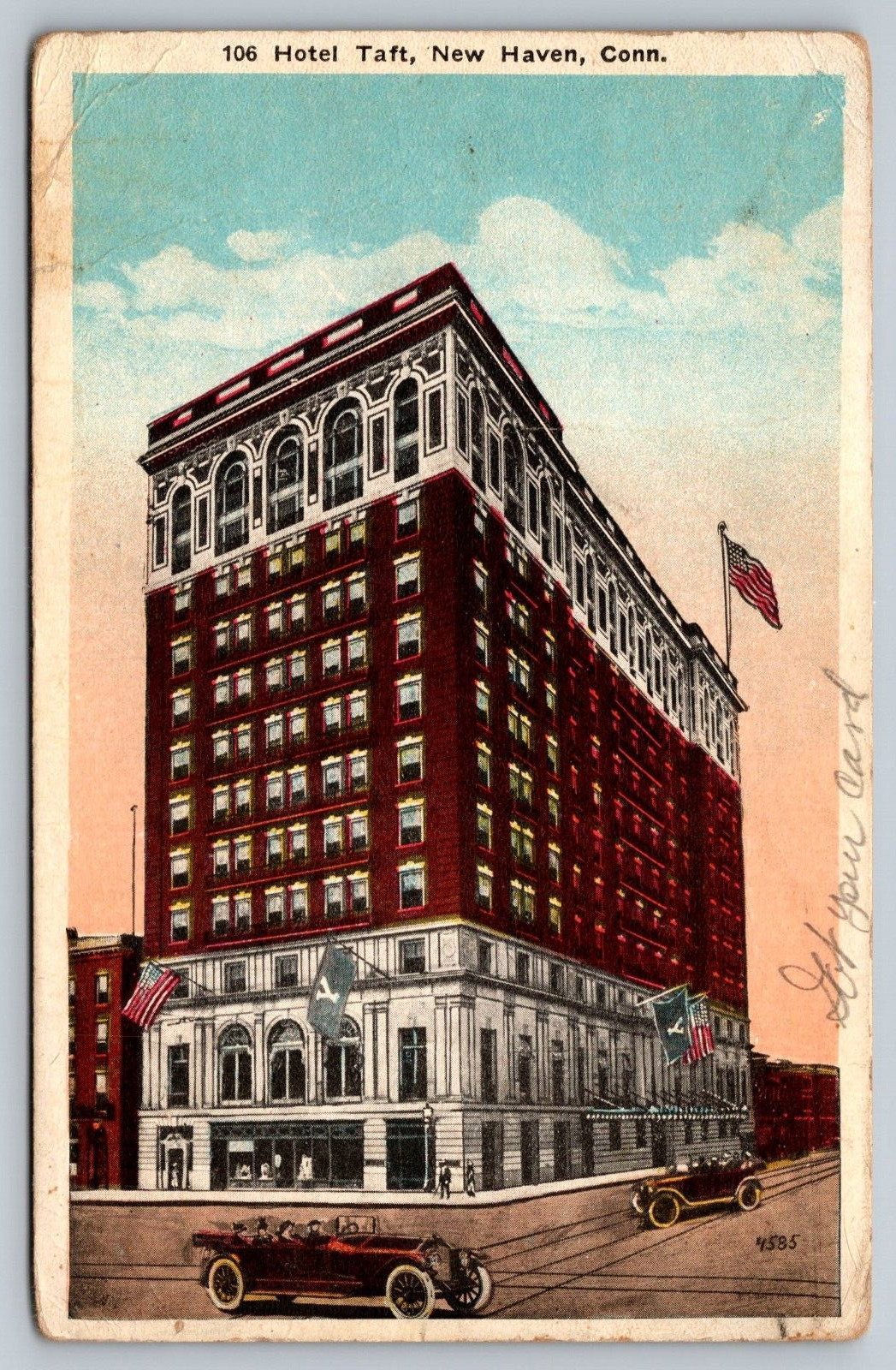 Antique Postcard Hotel Taft New Haven Conn