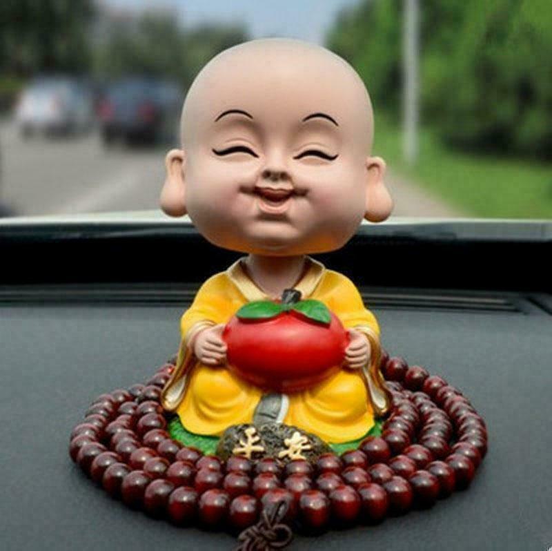 2Pcs！ Automotive Accessories, Shaking Head, Maitreya Monk Home Decoration