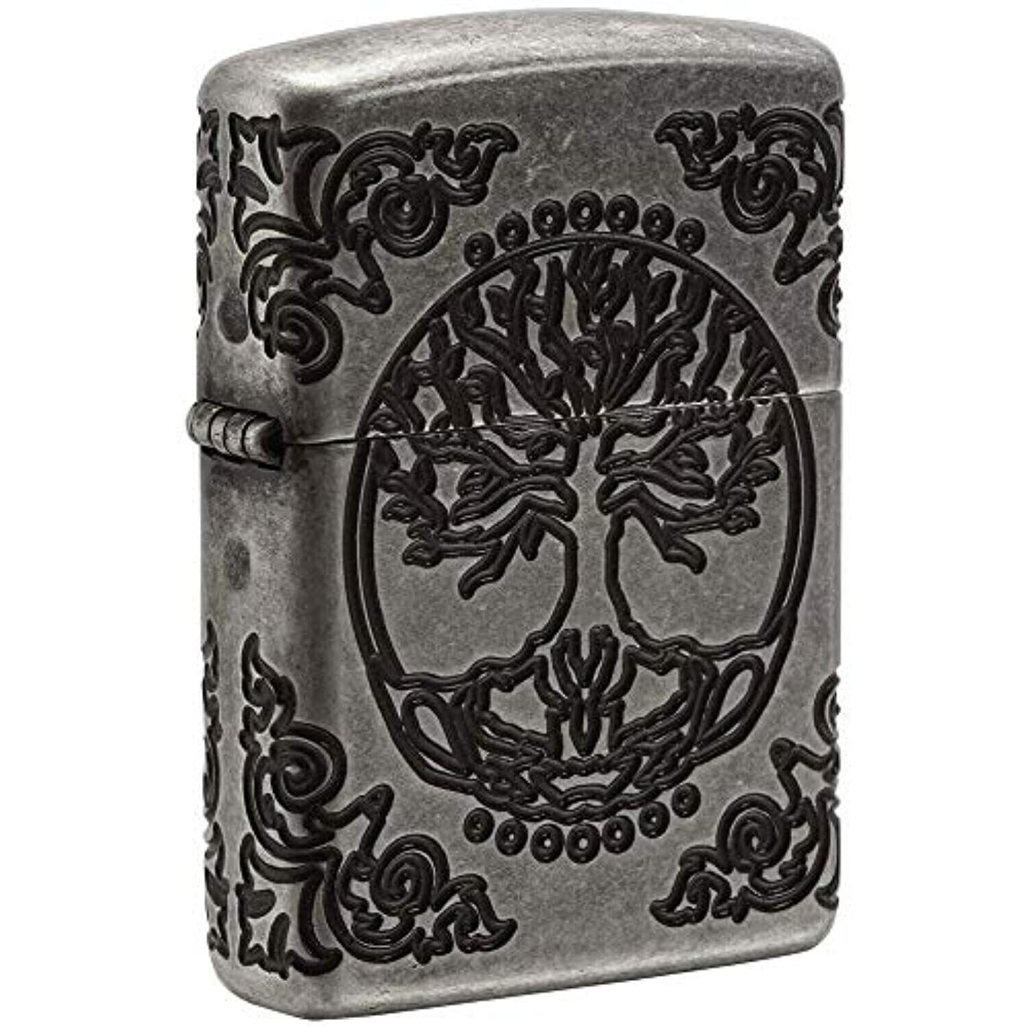 Zippo 29670, Tree of Life Deep Carved Antique Silver Finish Lighter