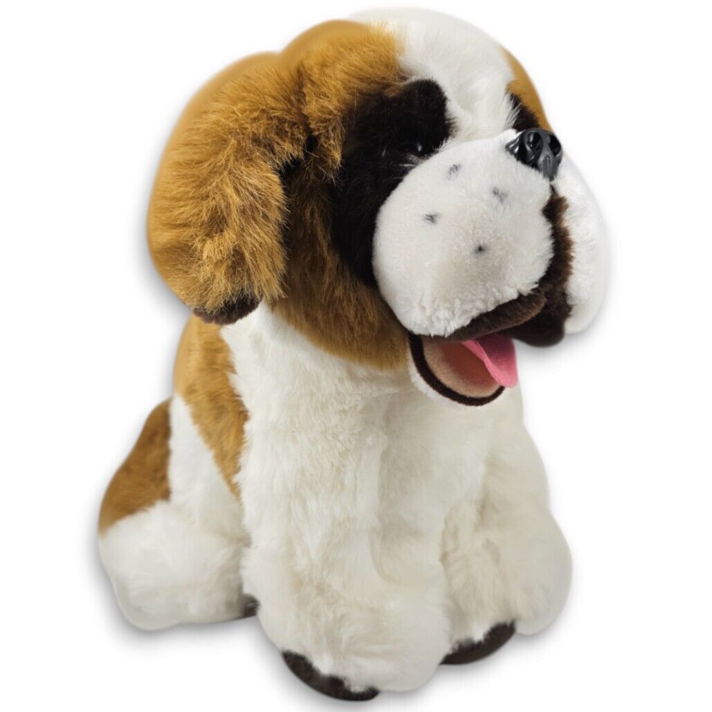 Chosun Saint Bernard Stuffed Animal Toy Dog Brown White 12\
