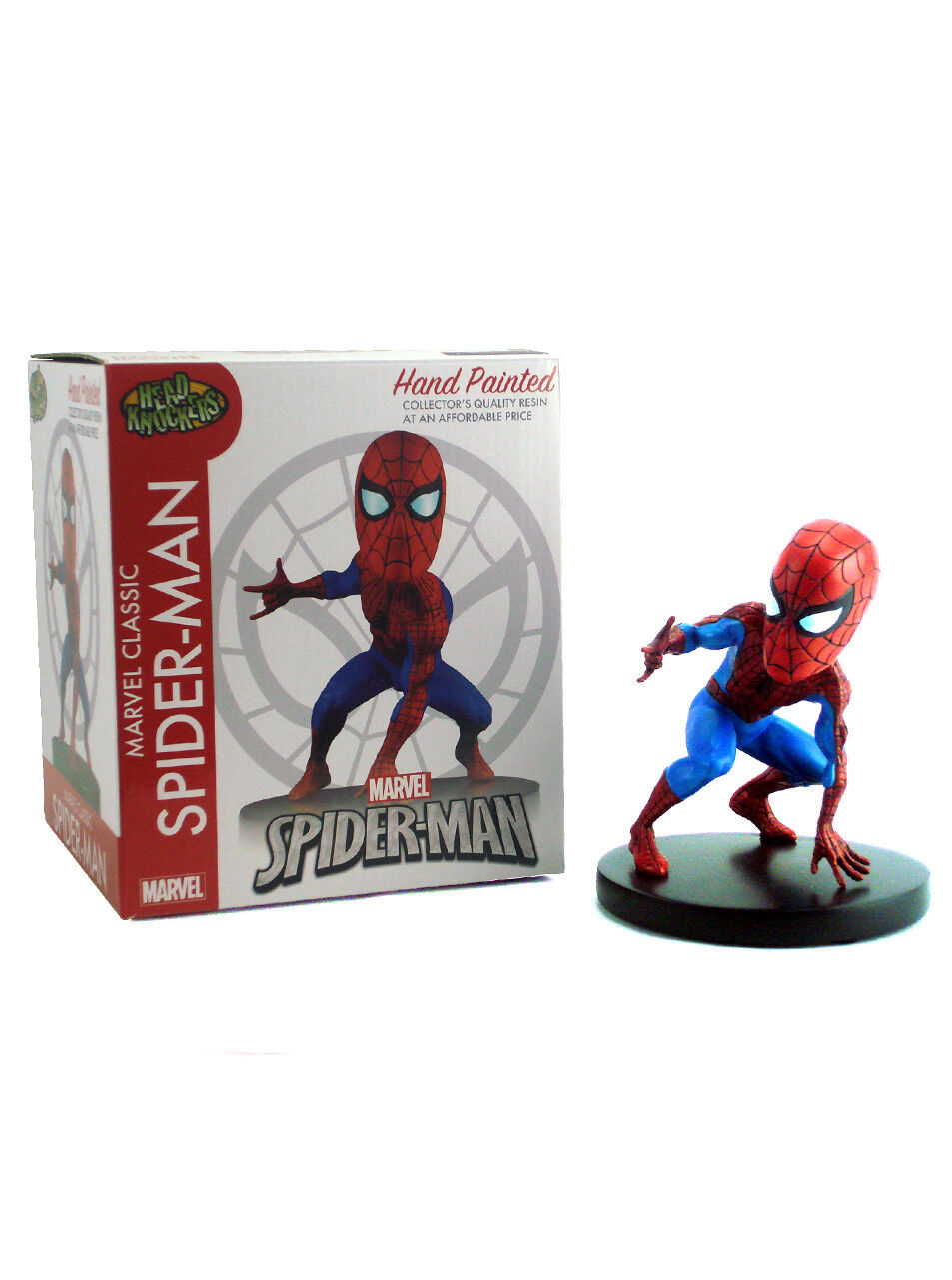 Neca Spider-Man Head Knocker Resin Statue Bobblehead Marvel Universe New In Box