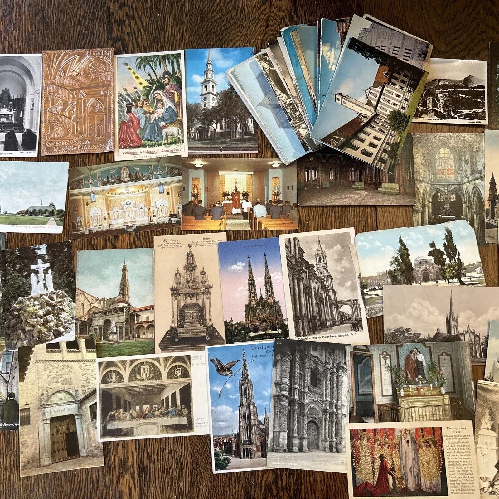Big Lot 95 Vintage Postcards Religious Christian Mixed Europe USA