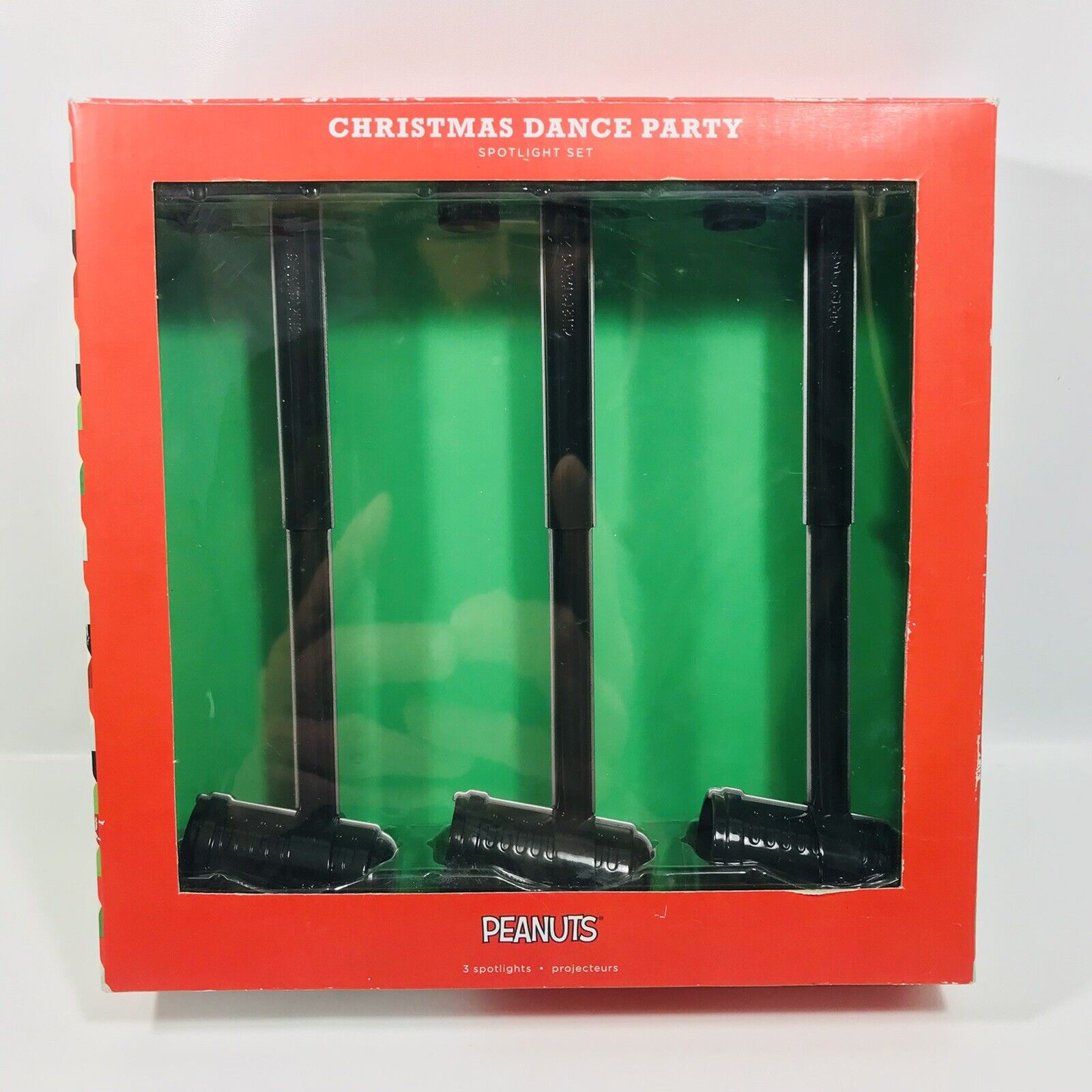 Hallmark Peanuts Christmas Dance Party Spotlight Set Color Changing LED Holiday