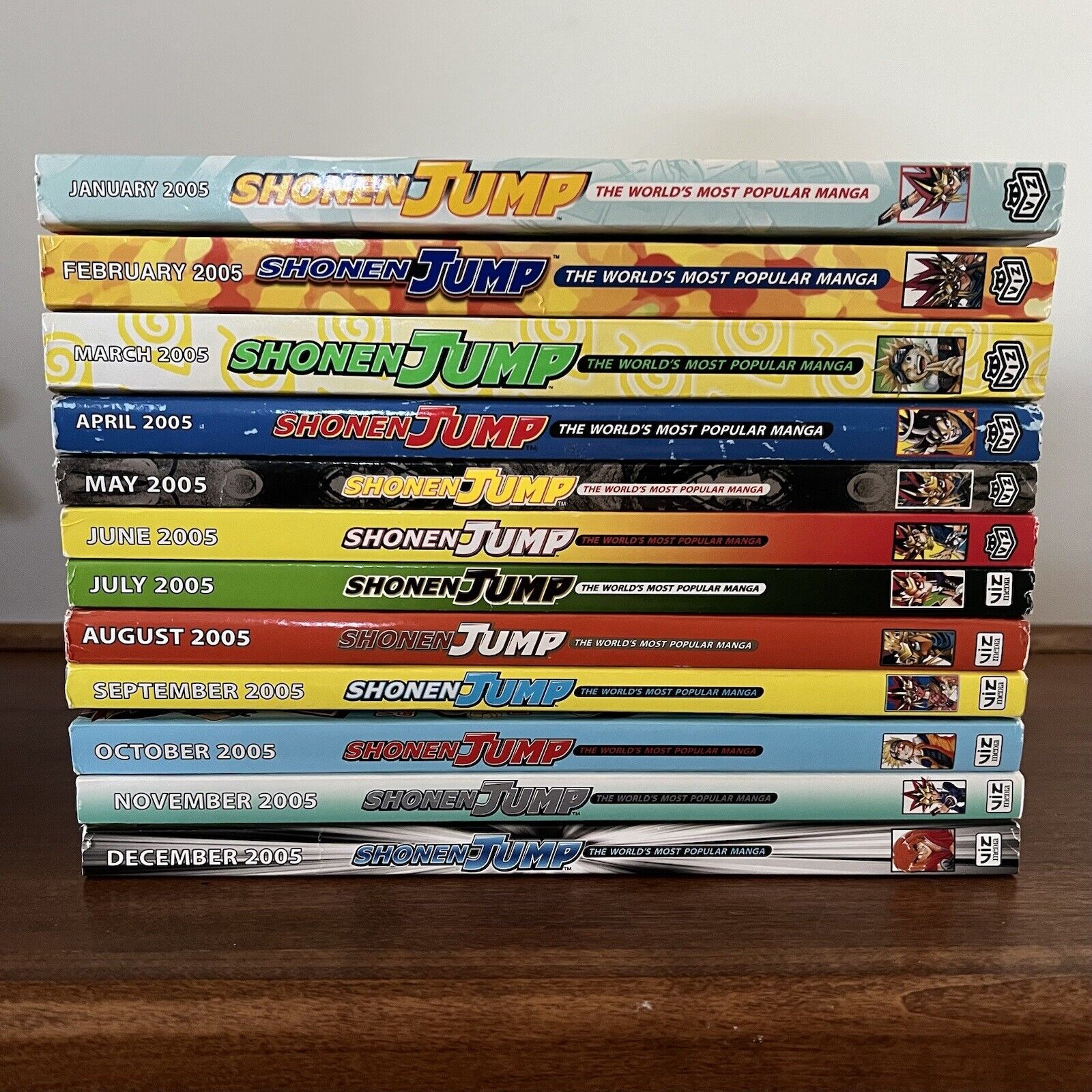 2005 Shonen Jump Magazine Complete Set Lot Of 12 With Freebies But No Cards