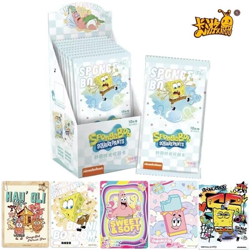 Kayou Spongebob Squarepants Trading Cards Cute Premium CCG Hobby Box 10 Pack New