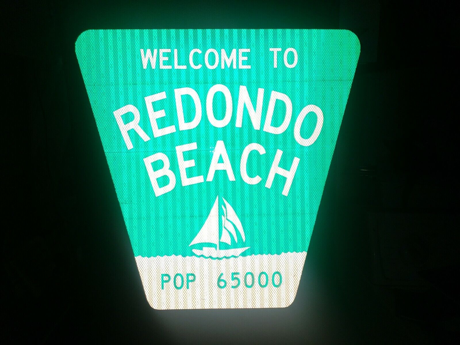 REDONDO BEACH CITY LIMIT road sign, 24\