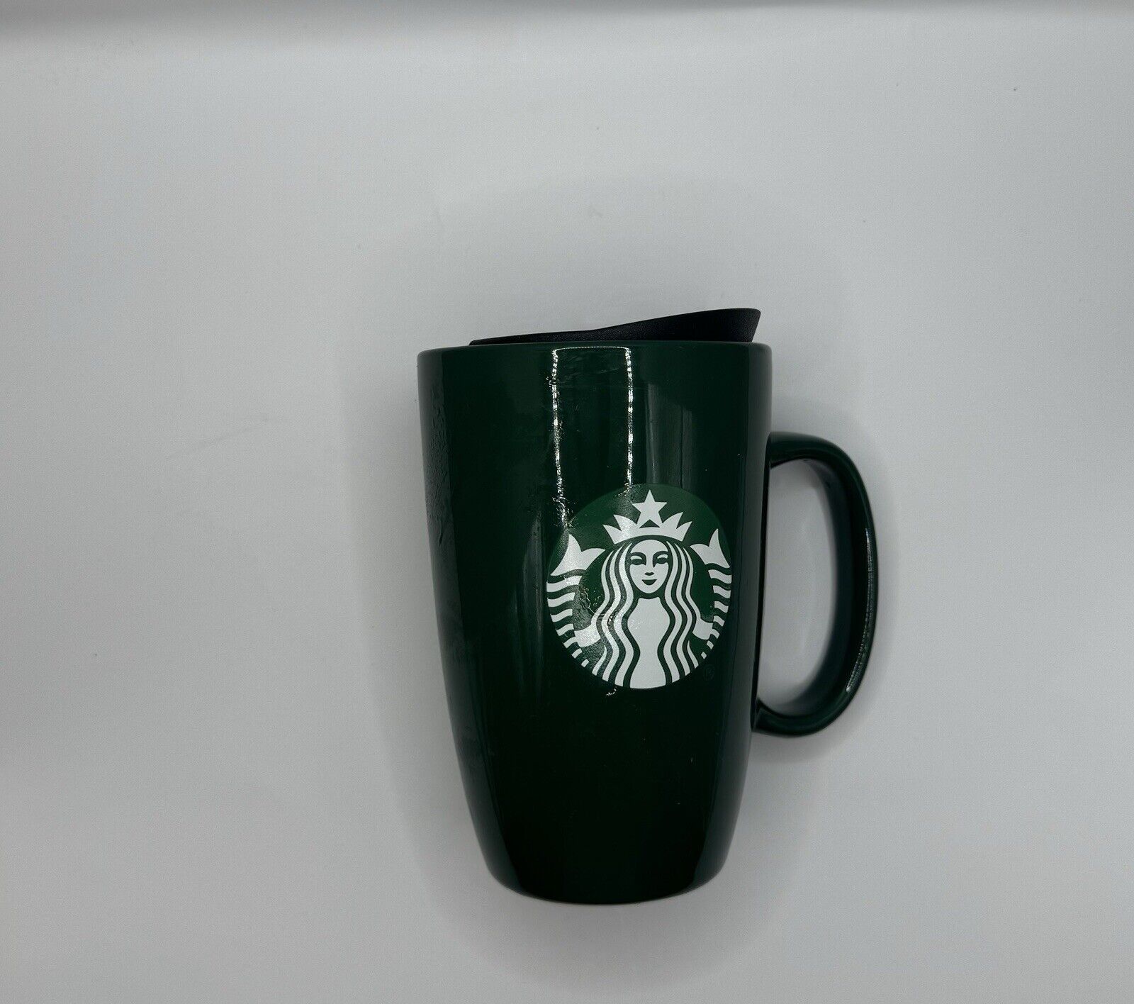 Starbucks Green Ceramic Travel Mug 12 oz