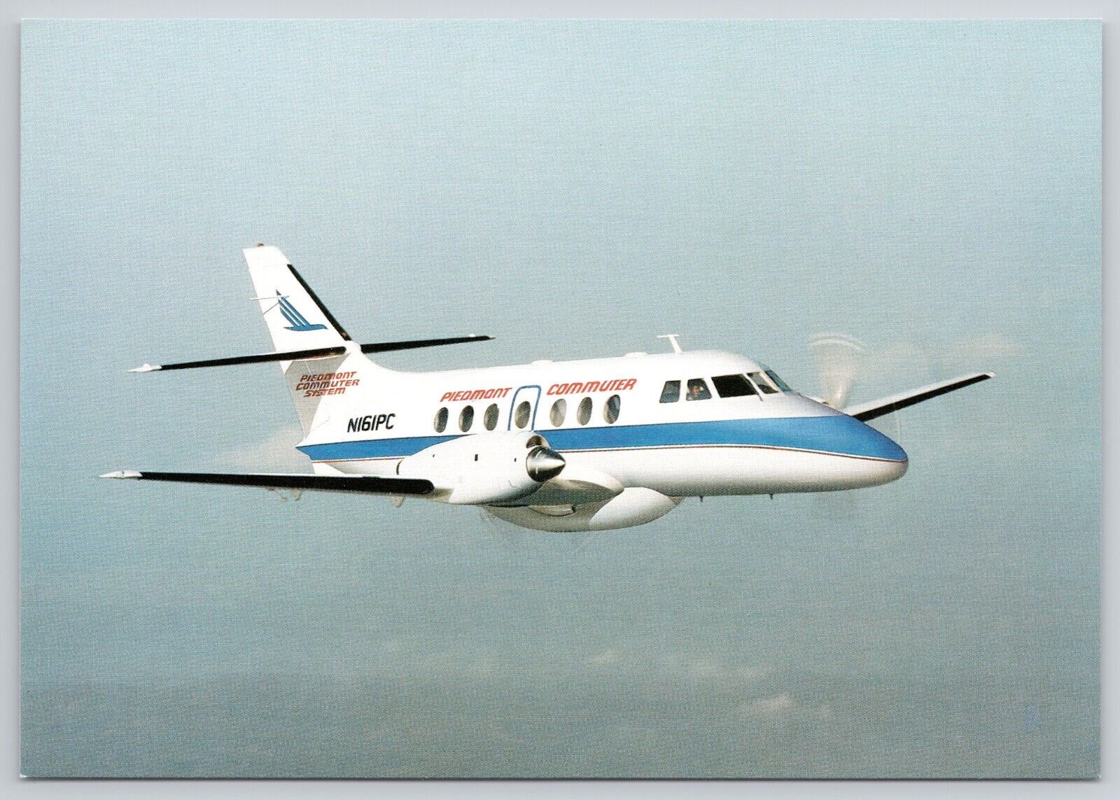 Piedmont Commuter Jetstream 31 Airline Issued Chrome Unposted Postcard (HTC)