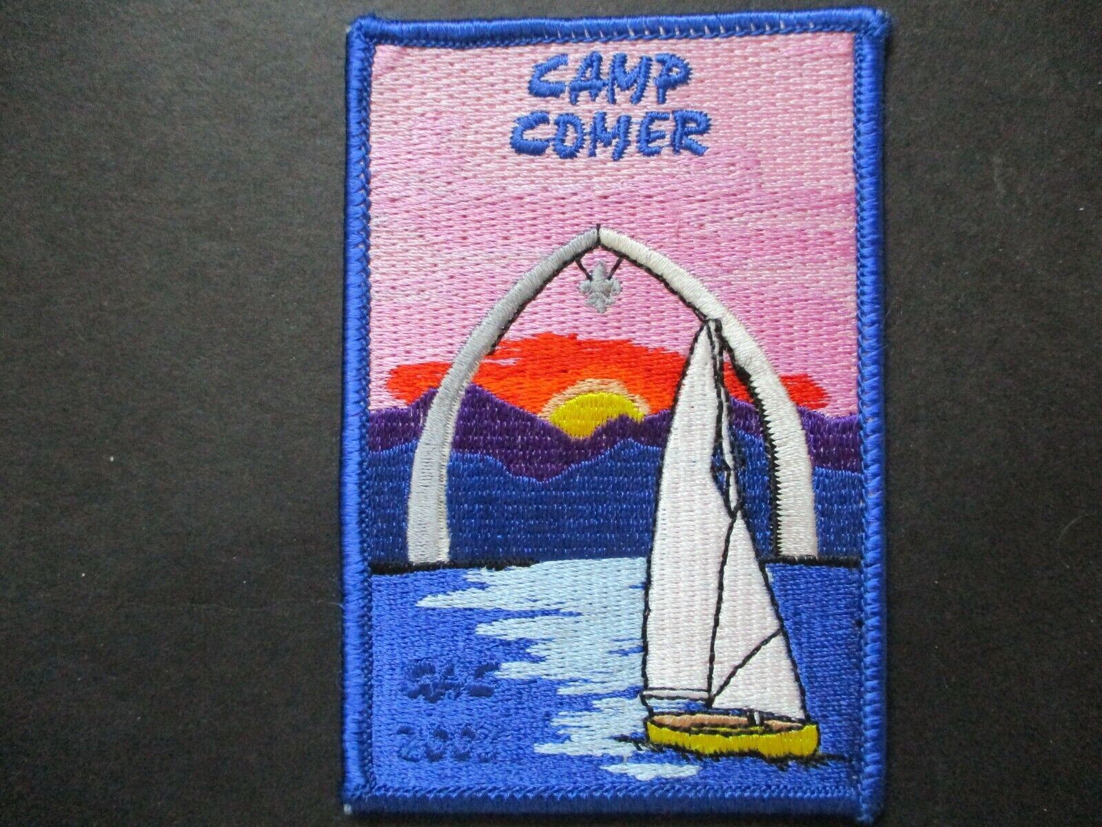 2003 Camp Comer blue border boy scout patch