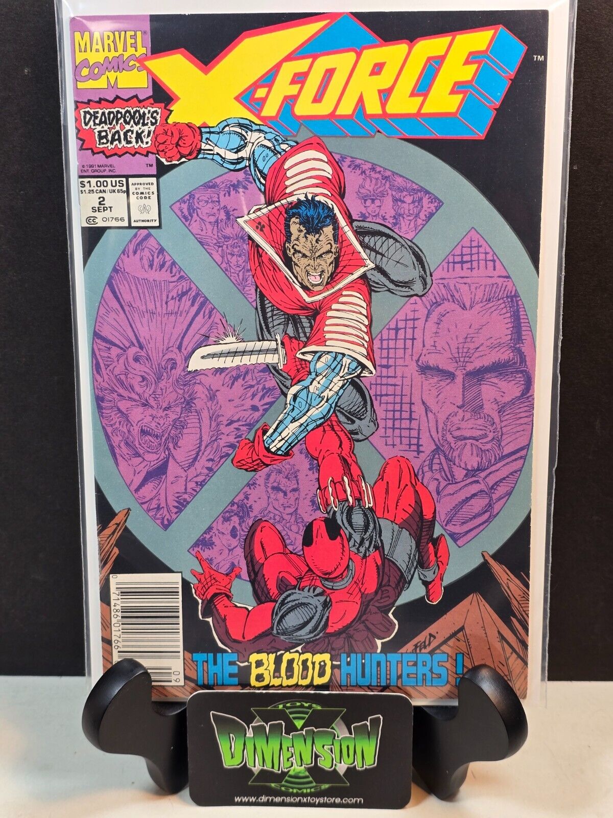X-FORCE #2 MARVEL COMICS 1991 KEY ISSUE DEADPOOL 2ND APPEARANCE VF NEWSTAND