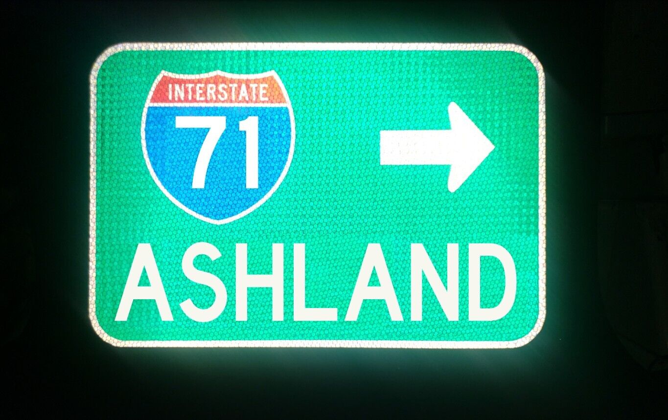 ASHLAND Interstate 71 OHIO route road sign 18